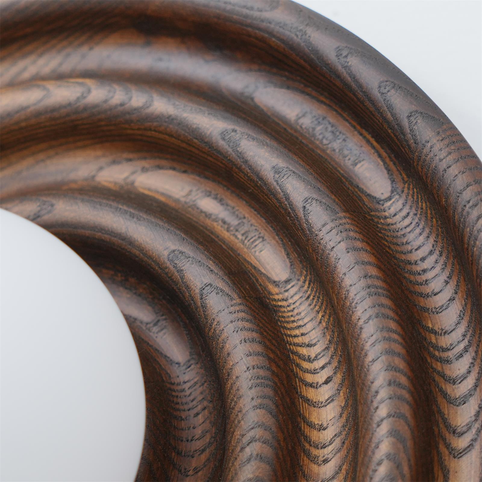 Wall Lamp Ripple with Ash Wood Body and Glass Globe Shade - Neutralighting