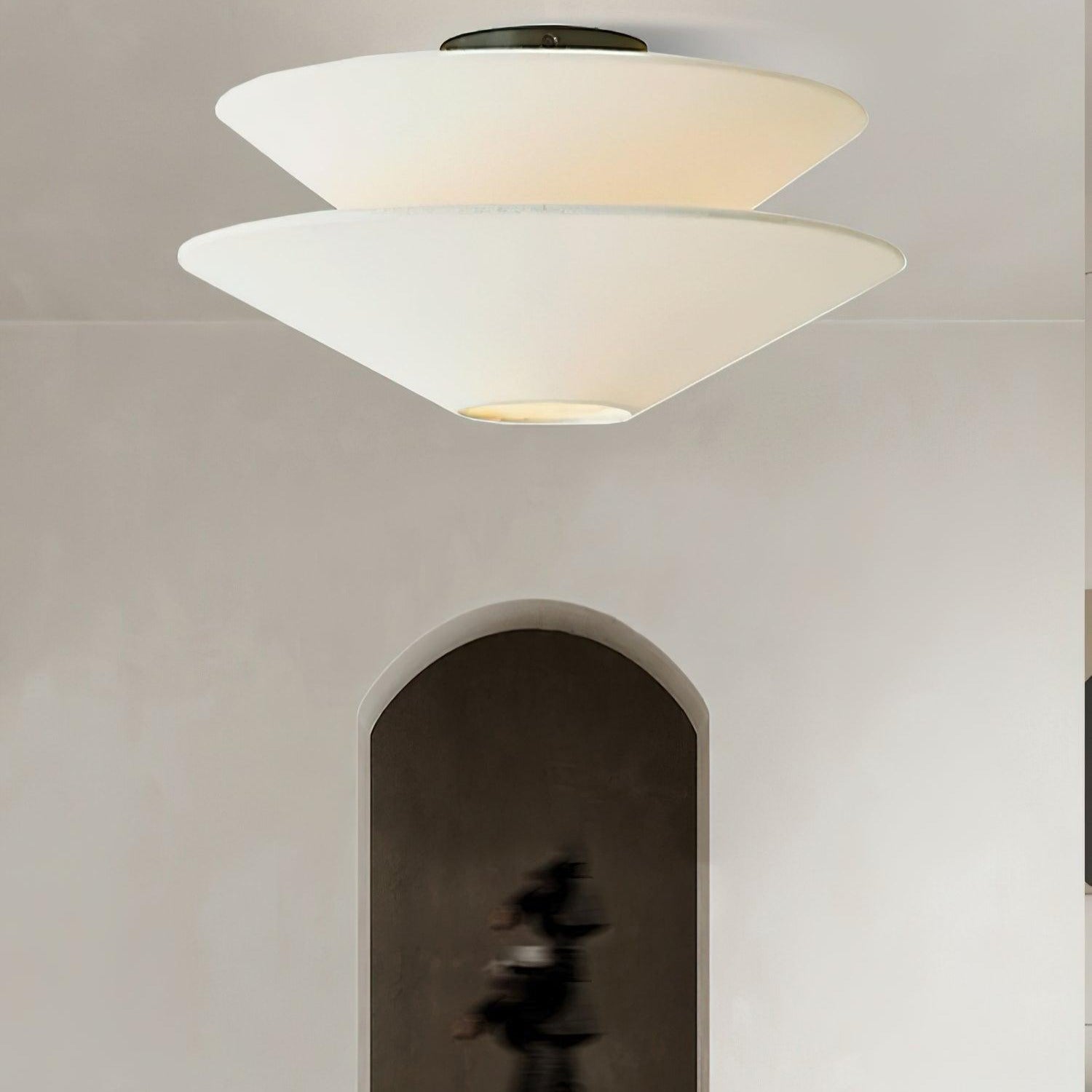 Lina Ceiling Light Double Cone Fabric - Neutralighting