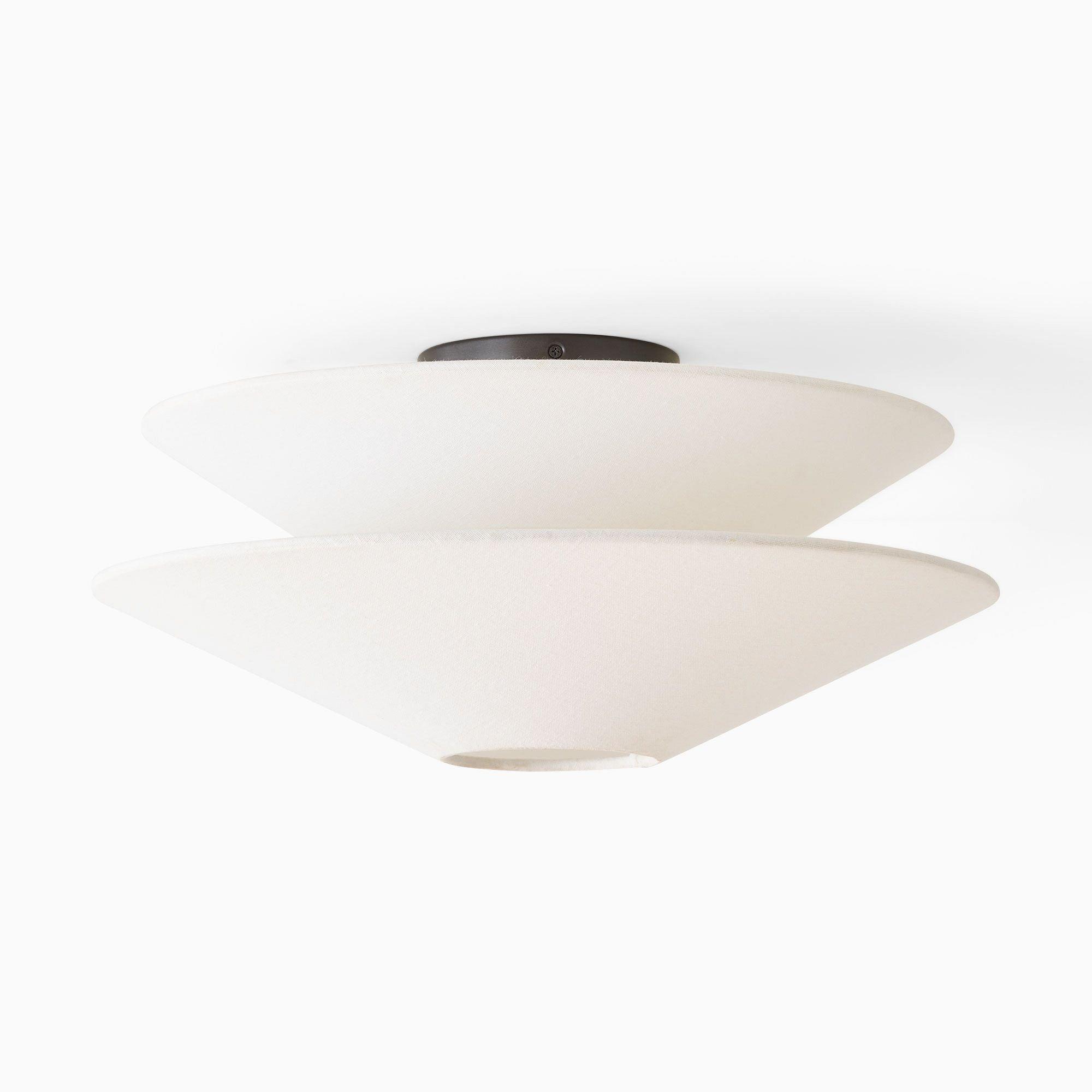 Lina Ceiling Light Double Cone Fabric - Neutralighting