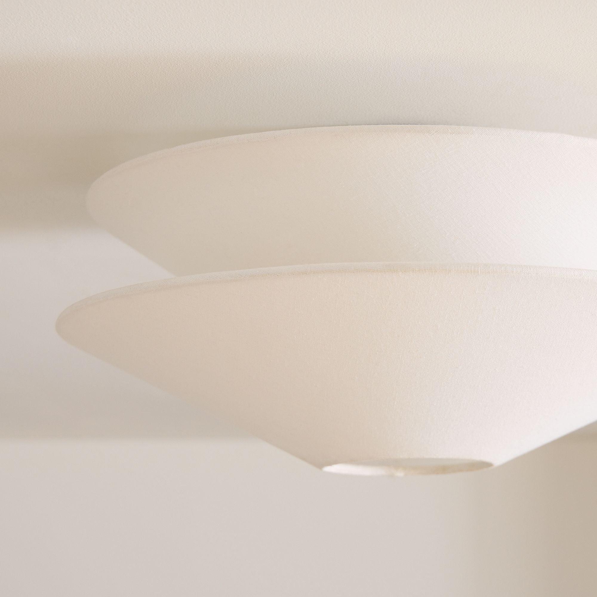Lina Ceiling Light Double Cone Fabric - Neutralighting