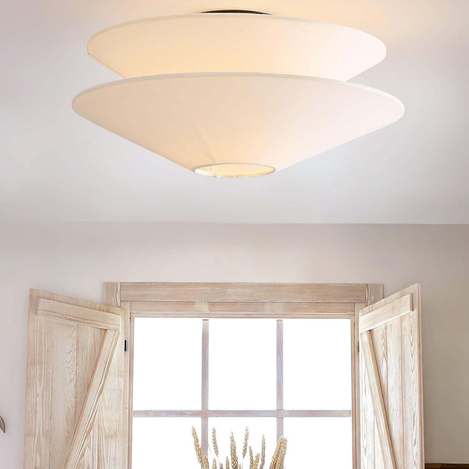 Lina Ceiling Light Double Cone Fabric - Neutralighting