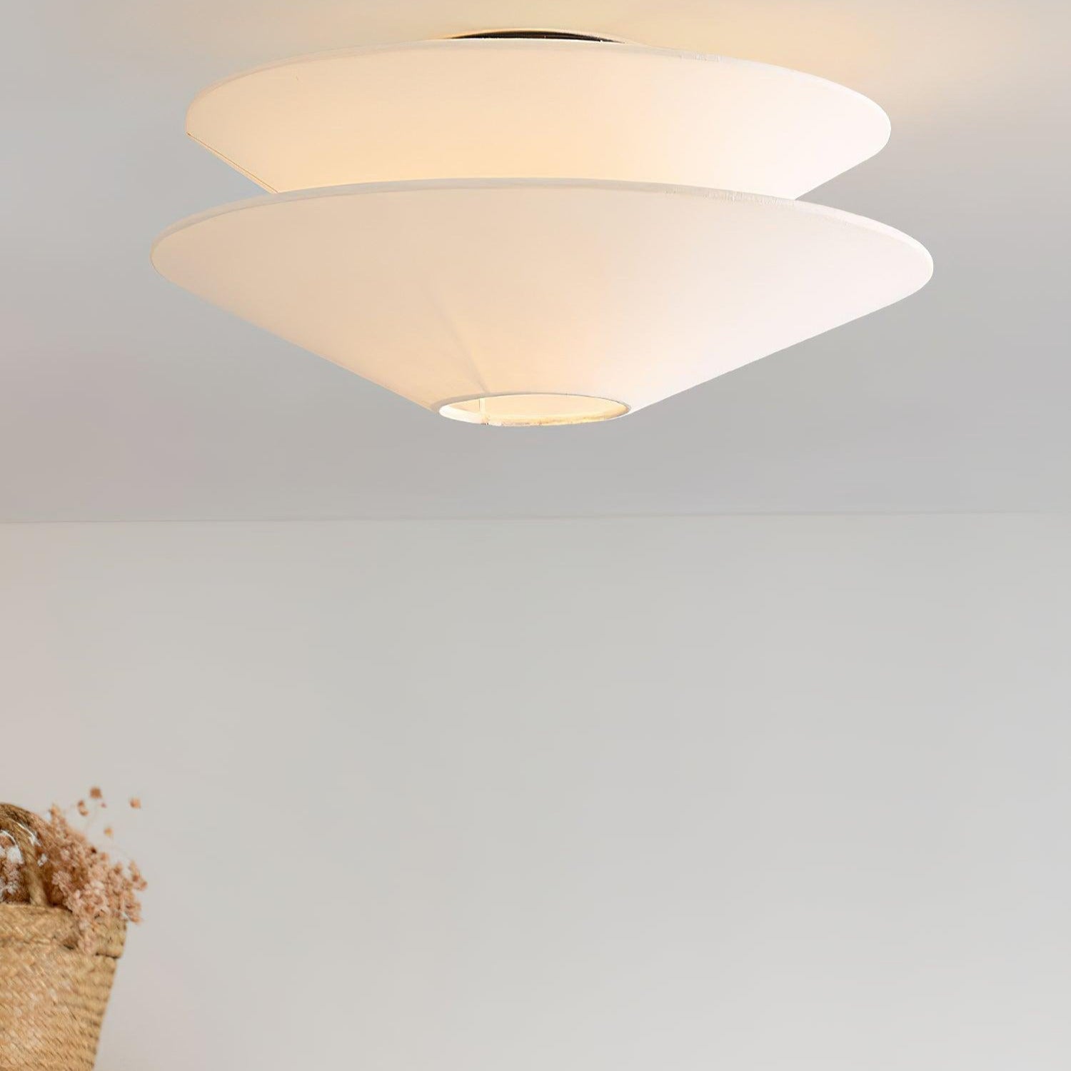 Lina Ceiling Light Double Cone Fabric - Neutralighting
