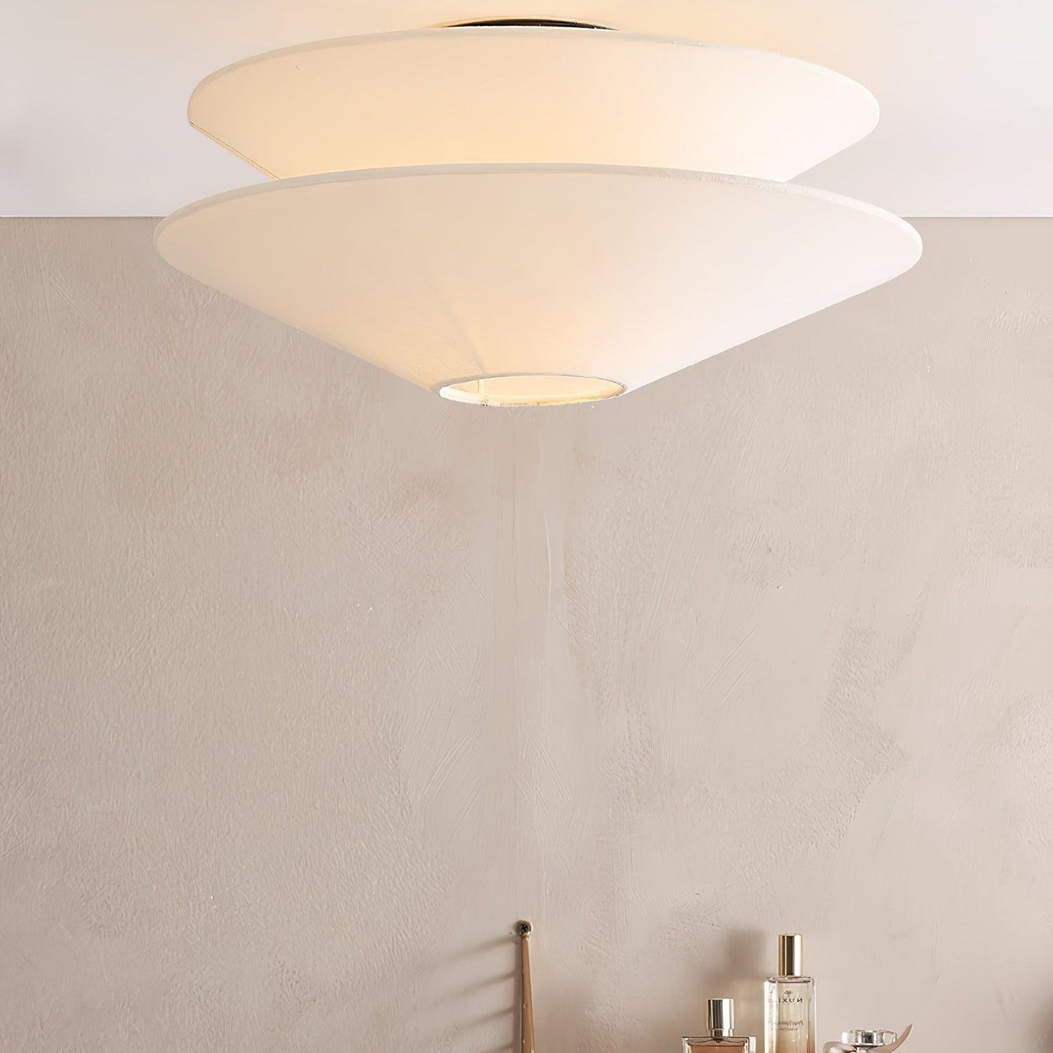Lina Ceiling Light Double Cone Fabric - Neutralighting