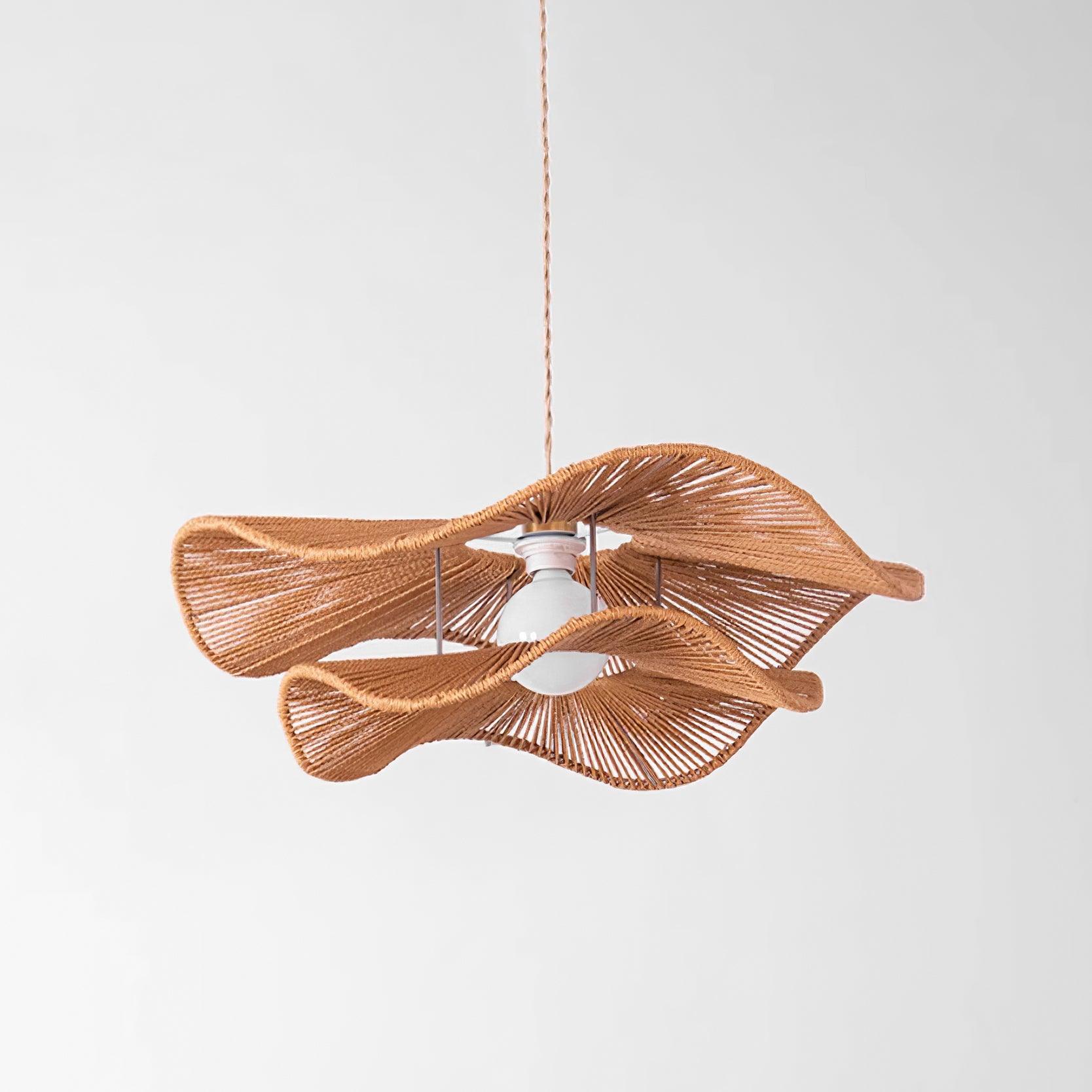 Ondra Wave Rattan Pendant Light - Neutralighting