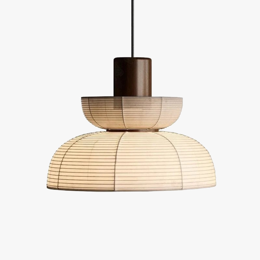 Ritta Pendant Light Neutral Paper Modern  Fabric White