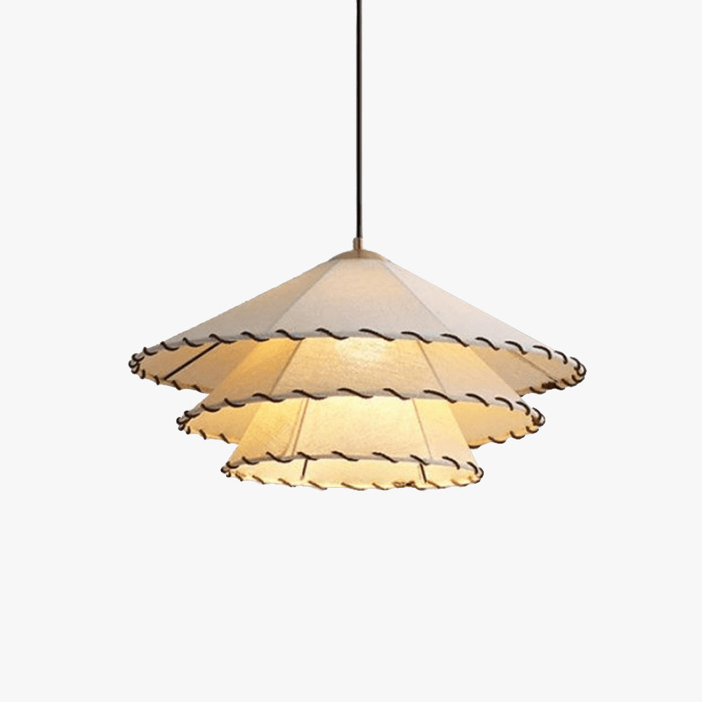 Ritta Boho Decorative LED Pendant Light Yellow Fabric Bedroom Restaurant - Neutralighting