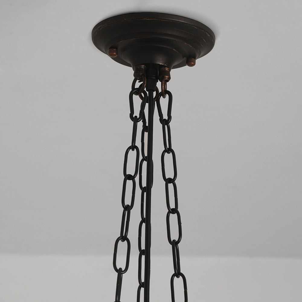 Valentina Vintage French Country Dome Pendant Light, White/Beige - Neutralighting