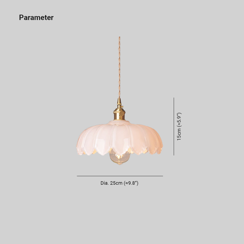 Valentina Retro LED Pendant Light Colourful Glass/Metal Flower Dining Room - Neutralighting