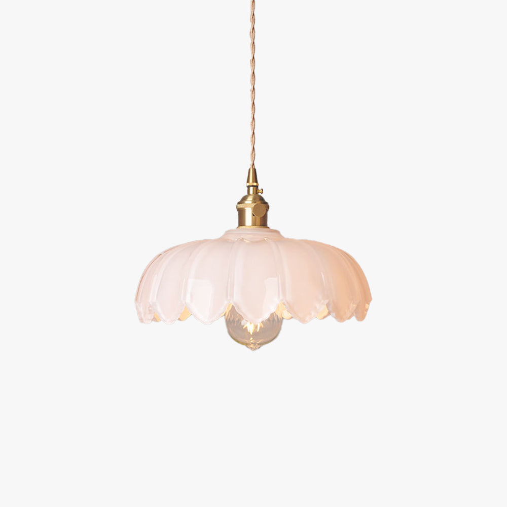 Valentina Retro LED Pendant Light Colourful Glass/Metal Flower Dining Room - Neutralighting