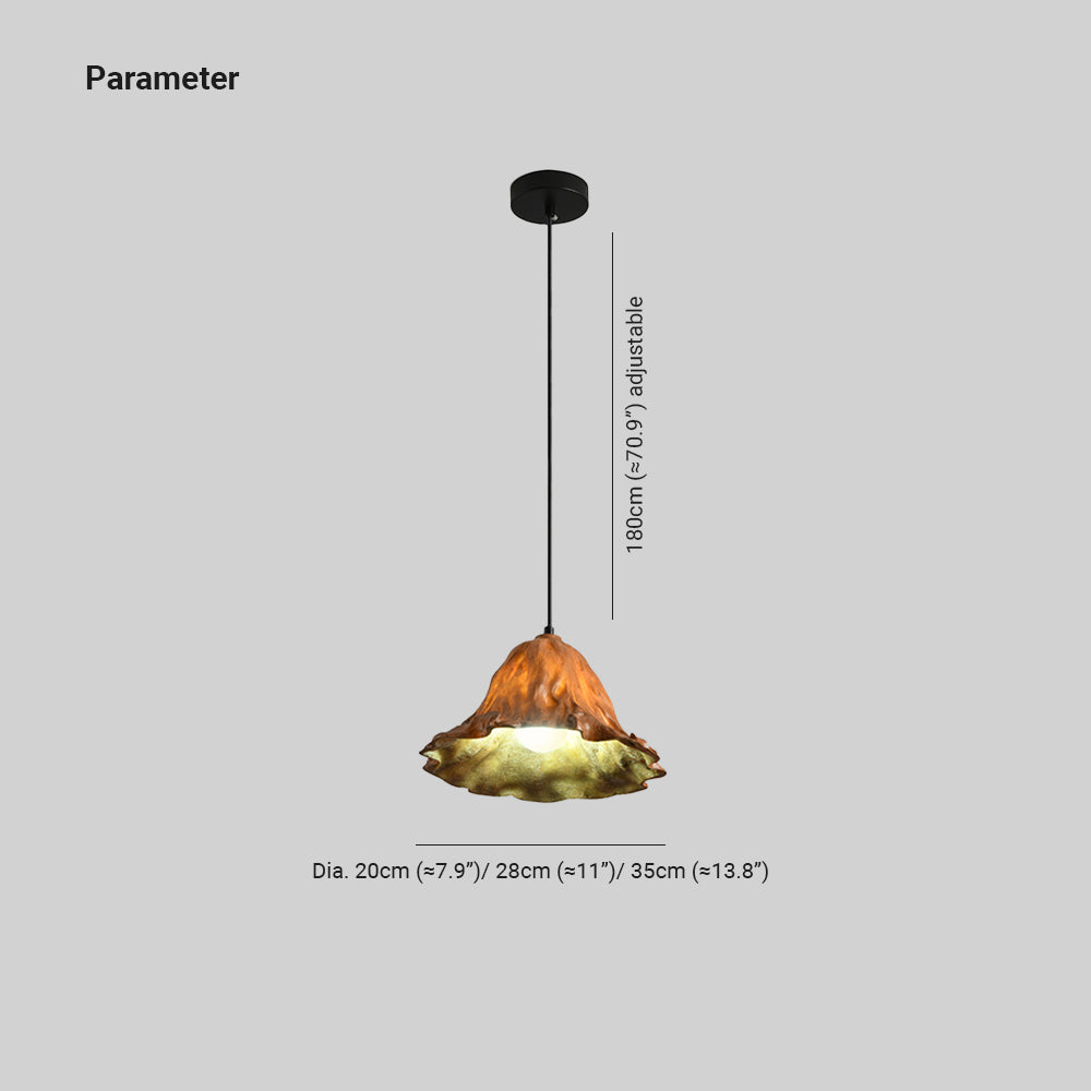 Ritta Art Lotus Leaf LED Pendant Light Resin Dining Room - Neutralighting