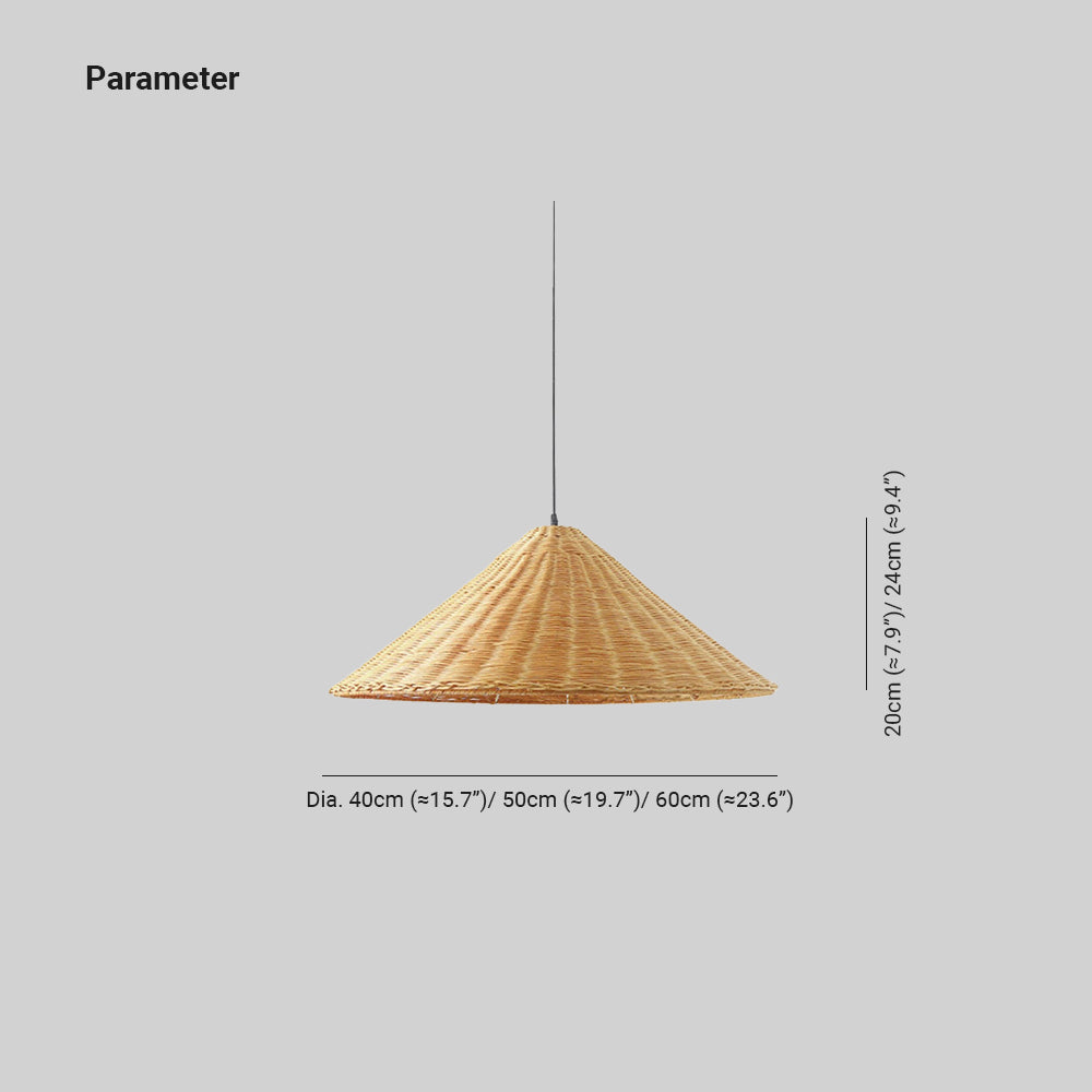 Muto Vintage Handmade LED Rattan Pendant Light Living Room - Neutralighting