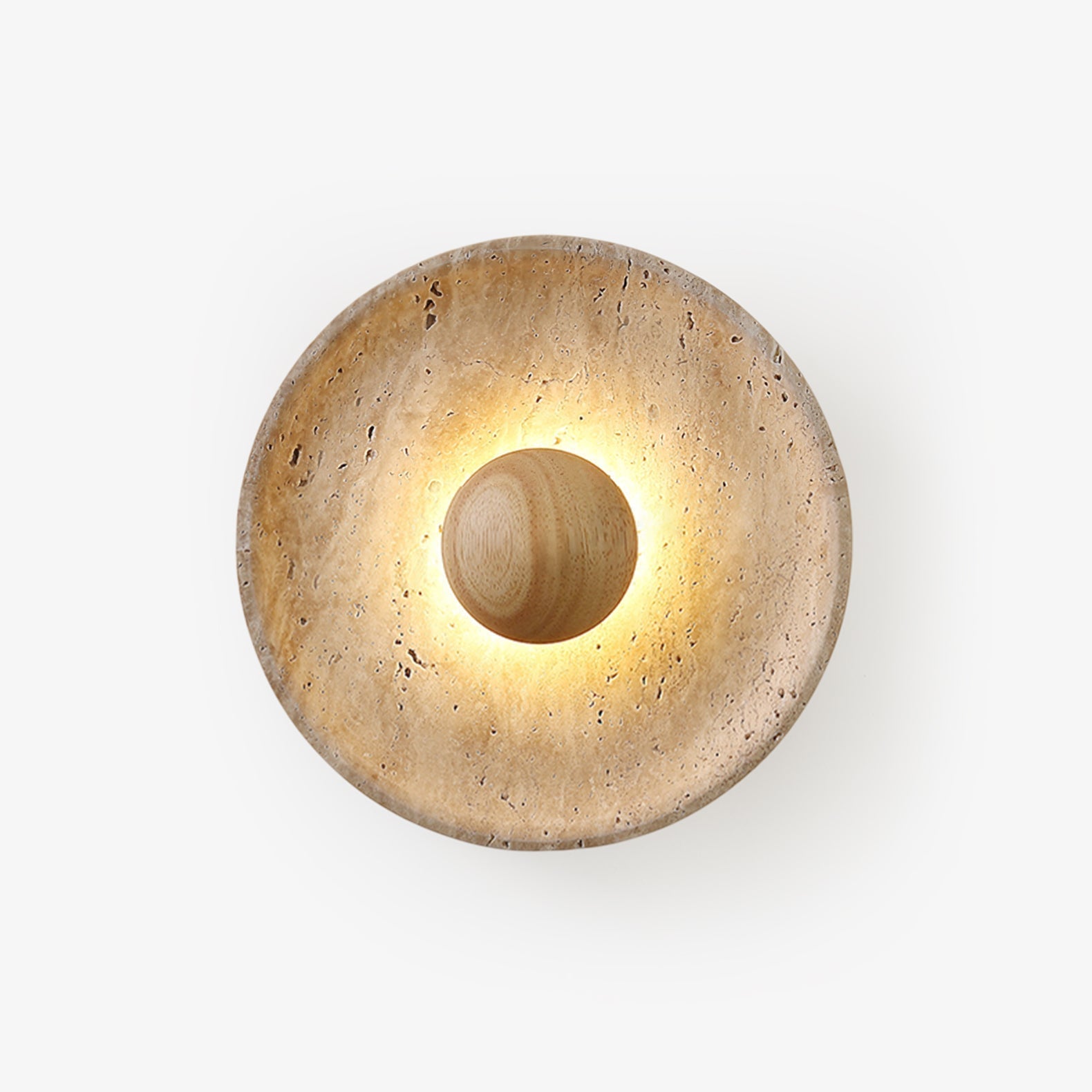 Aveny Sun Travertine Wall Lamp