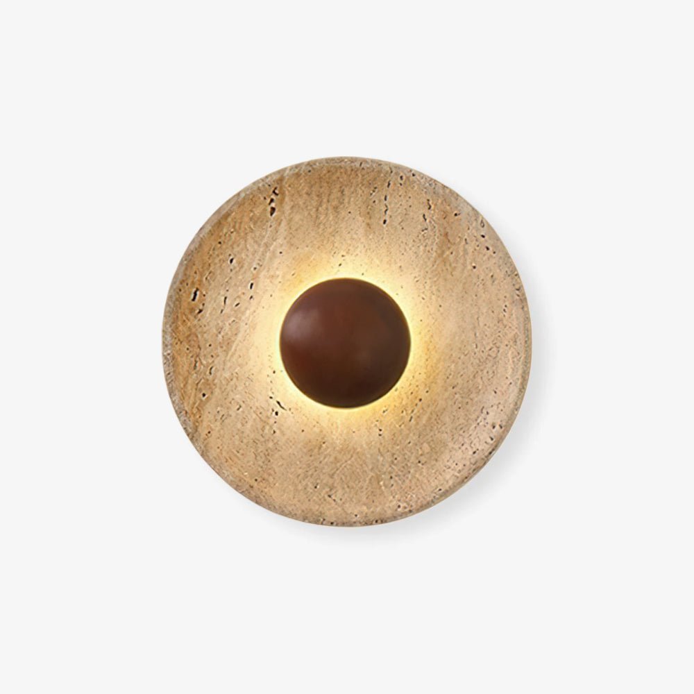 Aveny Sun Travertine Wall Lamp - Neutralighting