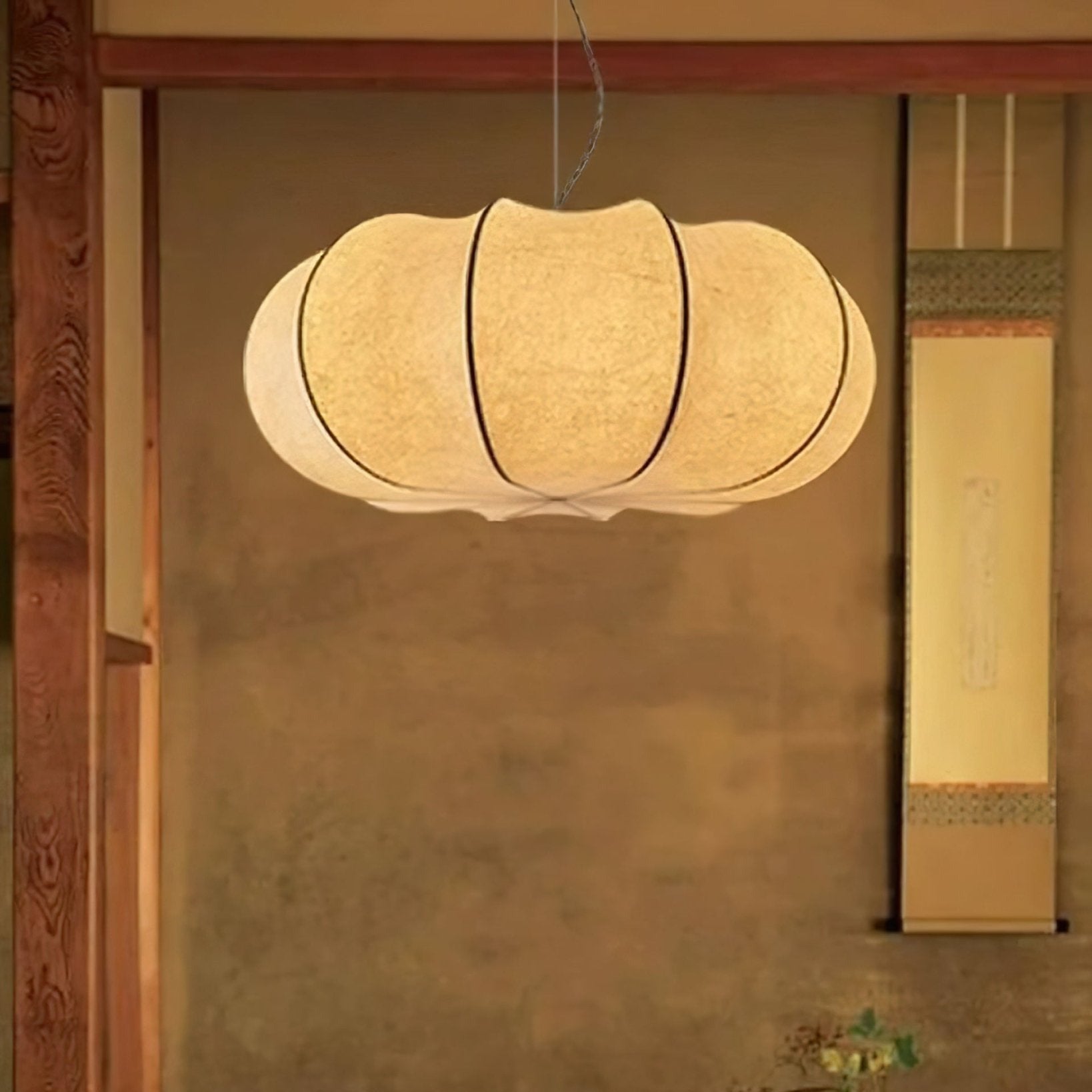 Kiyo Pumpkin Pendant Light Silk - Neutralighting