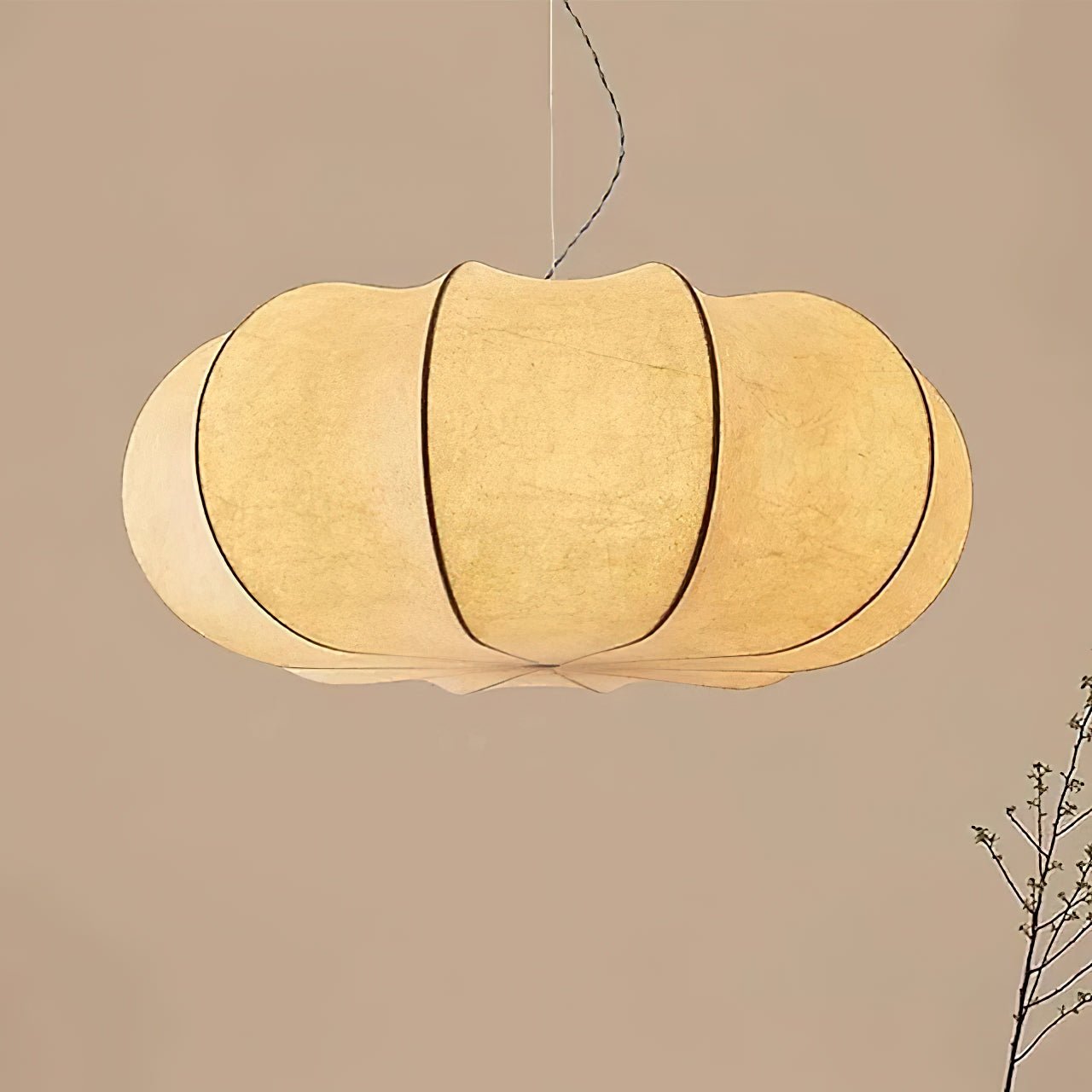 Kiyo Pumpkin Pendant Light Silk - Neutralighting
