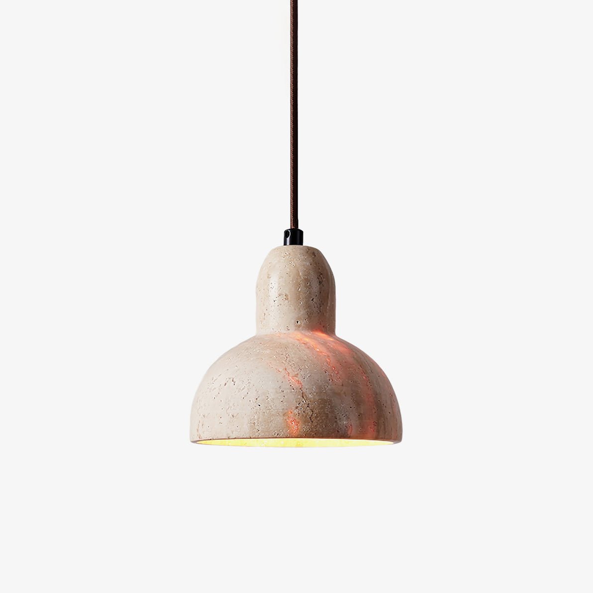 Cyrah Travertine Dome Pendant Light