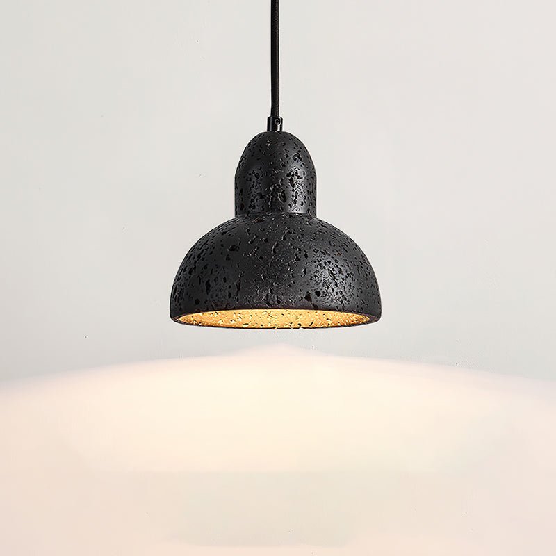 Vaelior Dome Shade Travertine Pendant Light - Neutralighting