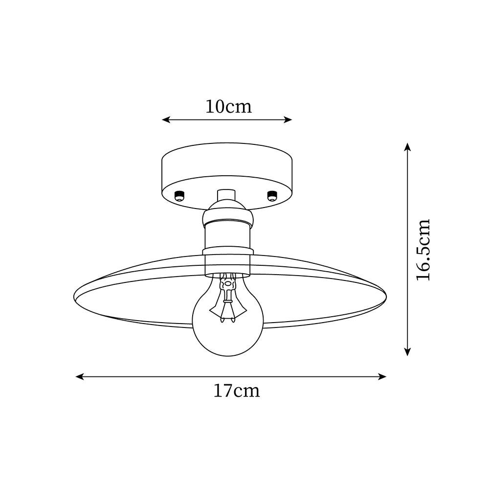 Ceiling Light Amber Swirl Glass - Neutralighting