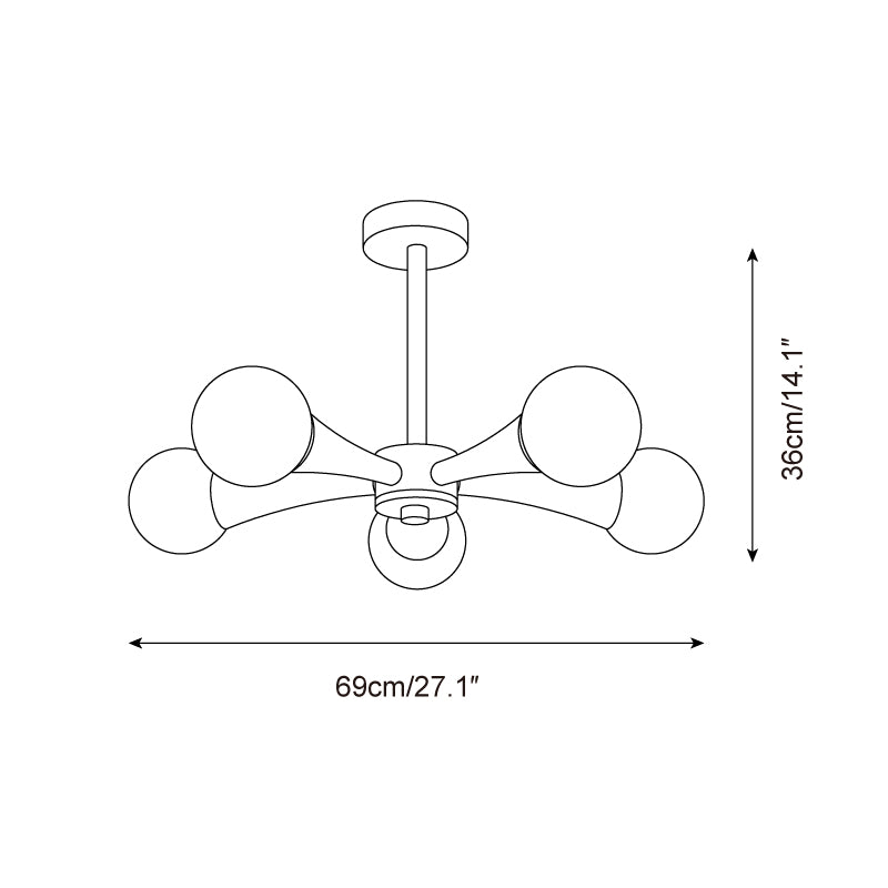 Ritta Flush Mount Ceiling Light Wood Travertine - Neutralighting