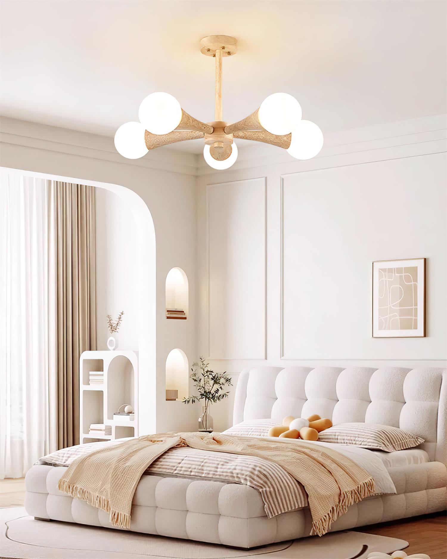 Ritta Flush Mount Ceiling Light Wood Travertine - Neutralighting