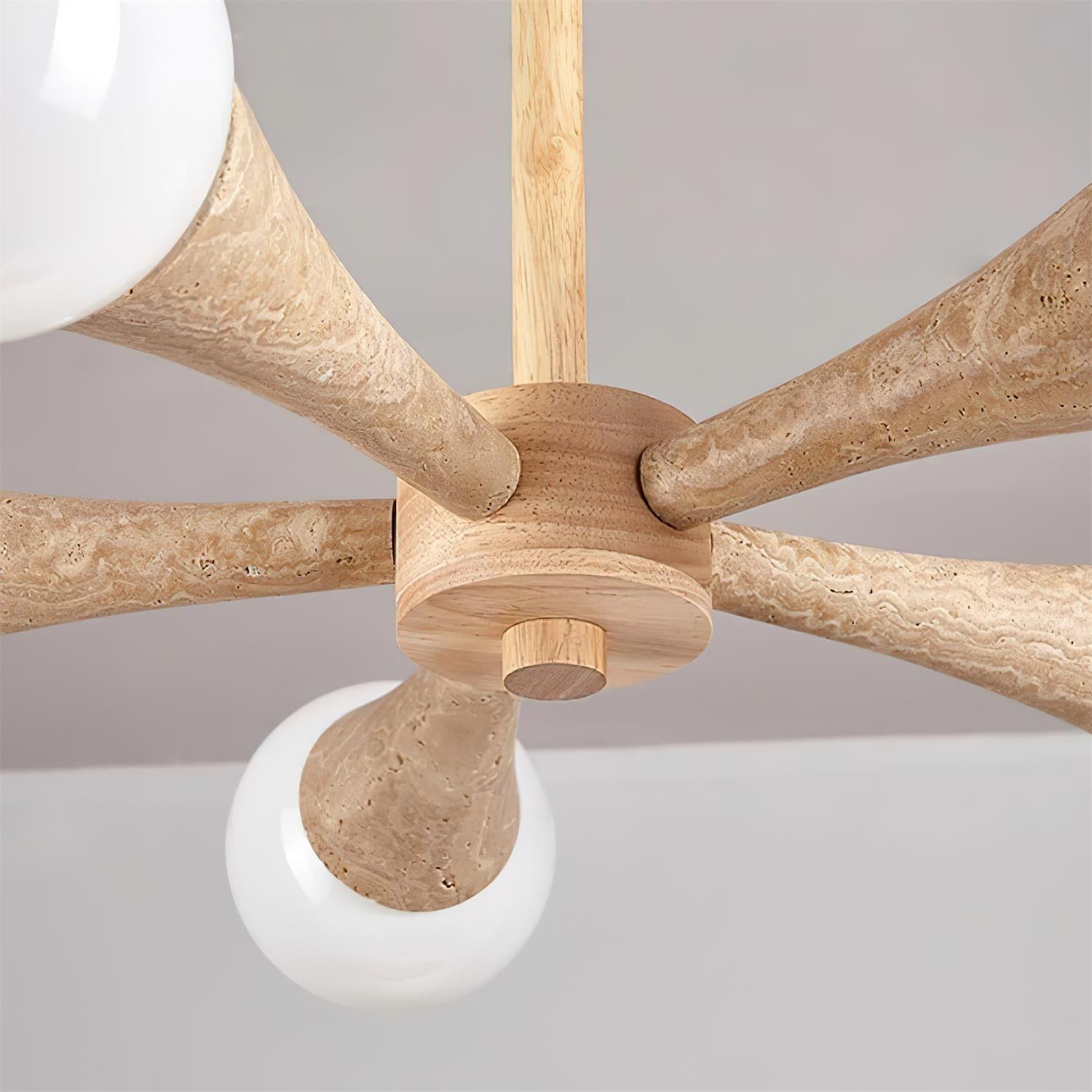 Ritta Flush Mount Ceiling Light Wood Travertine - Neutralighting