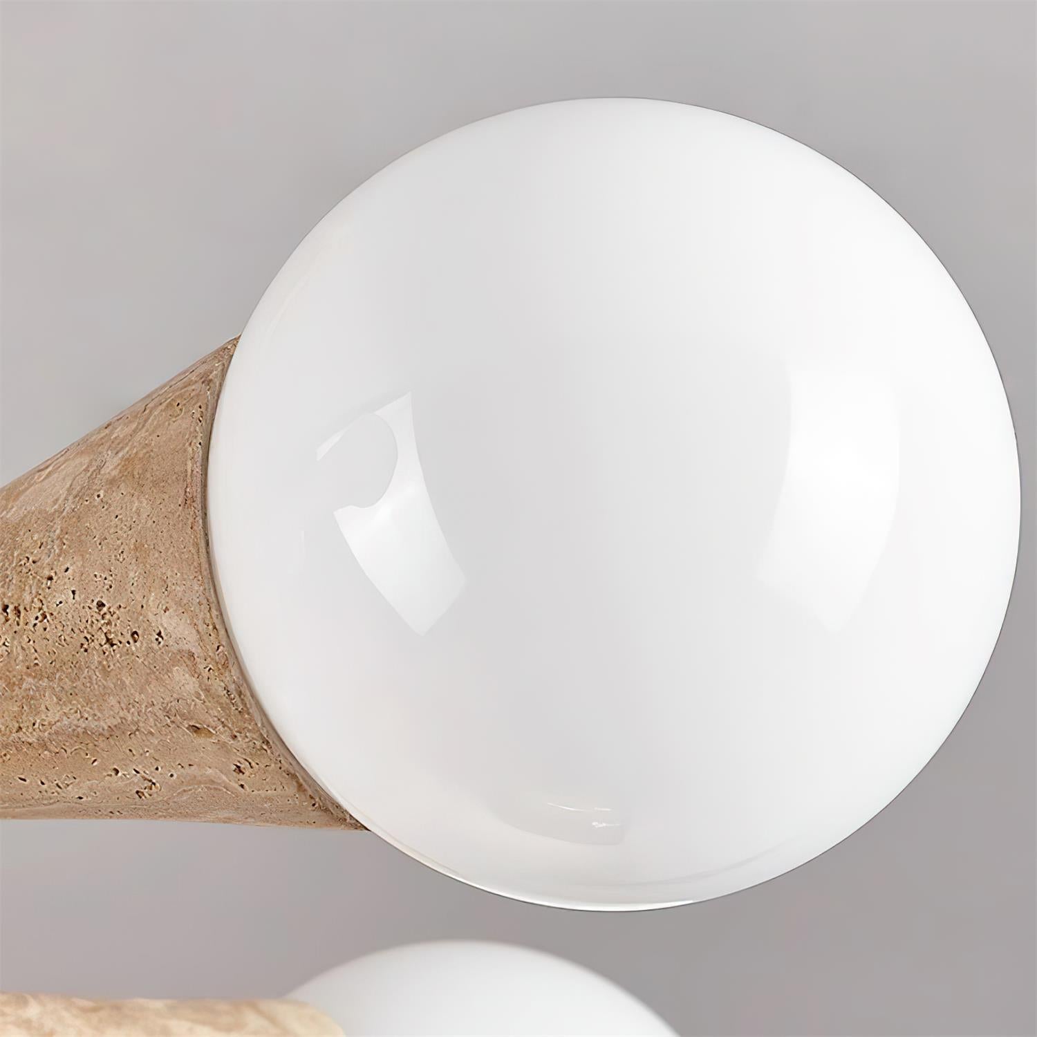 Ritta Flush Mount Ceiling Light Wood Travertine - Neutralighting