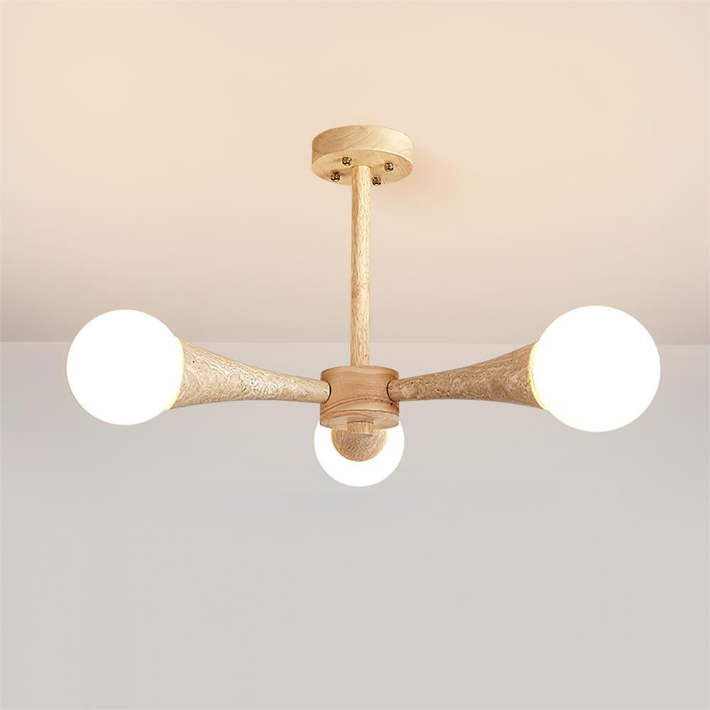 Ritta Flush Mount Ceiling Light Wood Travertine - Neutralighting