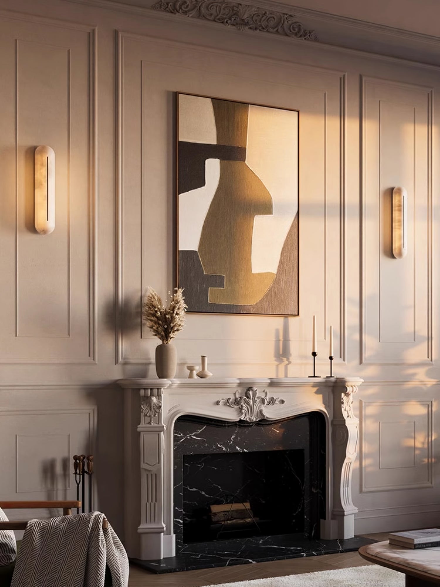 Armaryra Oblong Alabaster Wall Light - Neutralighting