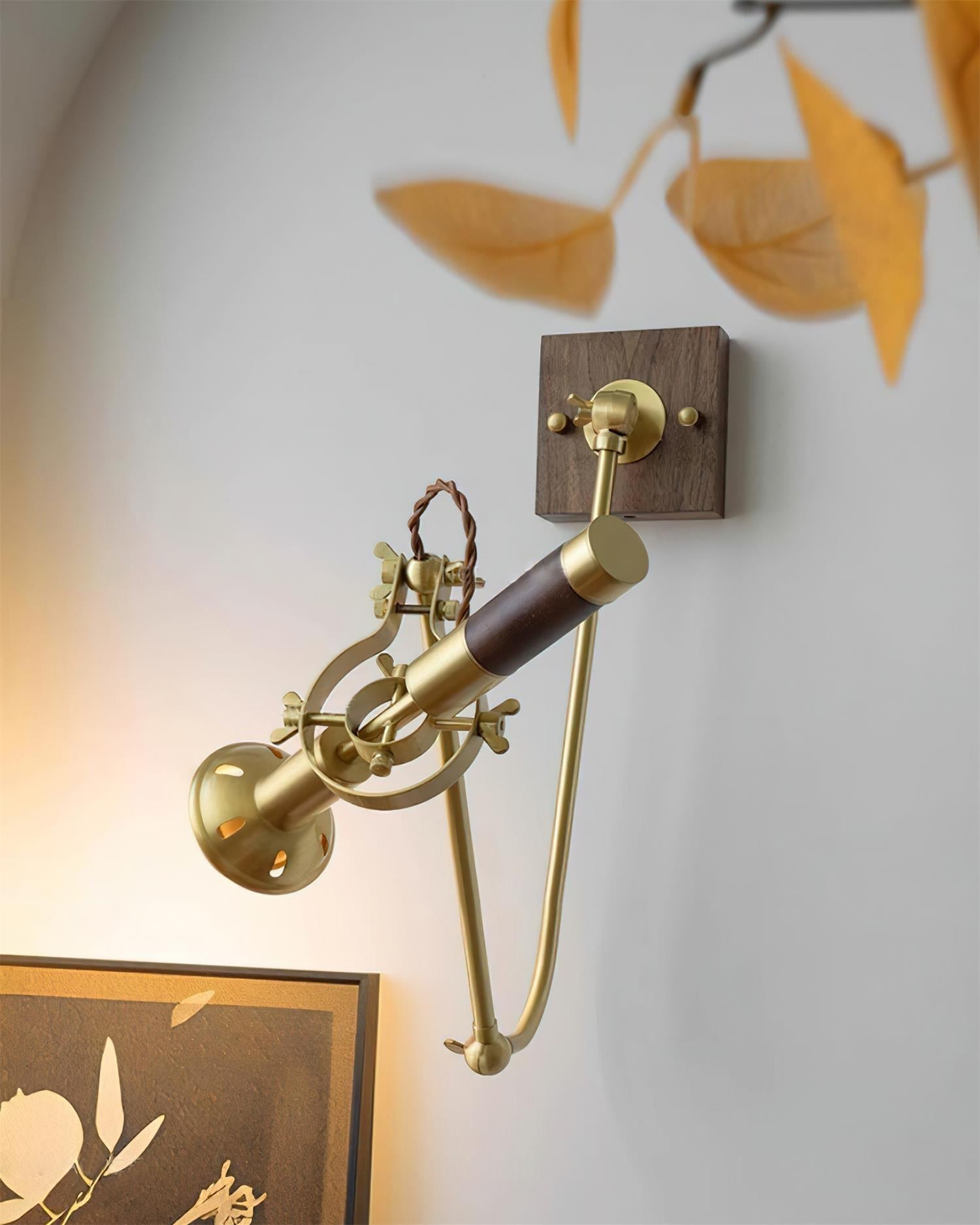 Wall Lamp Adjustable Brass Walnut Vintage Spotlight Industrial Task Sconce - Neutralighting