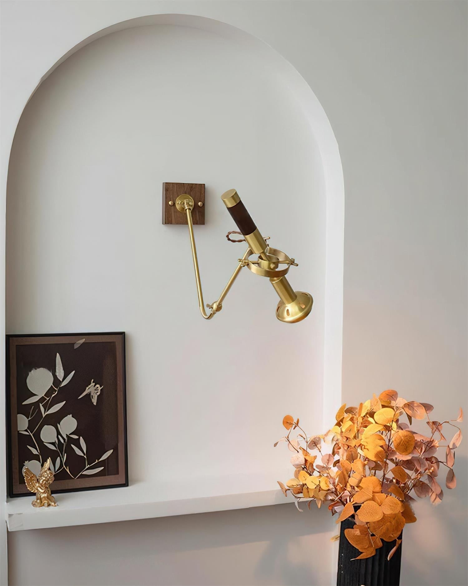 Wall Lamp Adjustable Brass Walnut Vintage Spotlight Industrial Task Sconce - Neutralighting