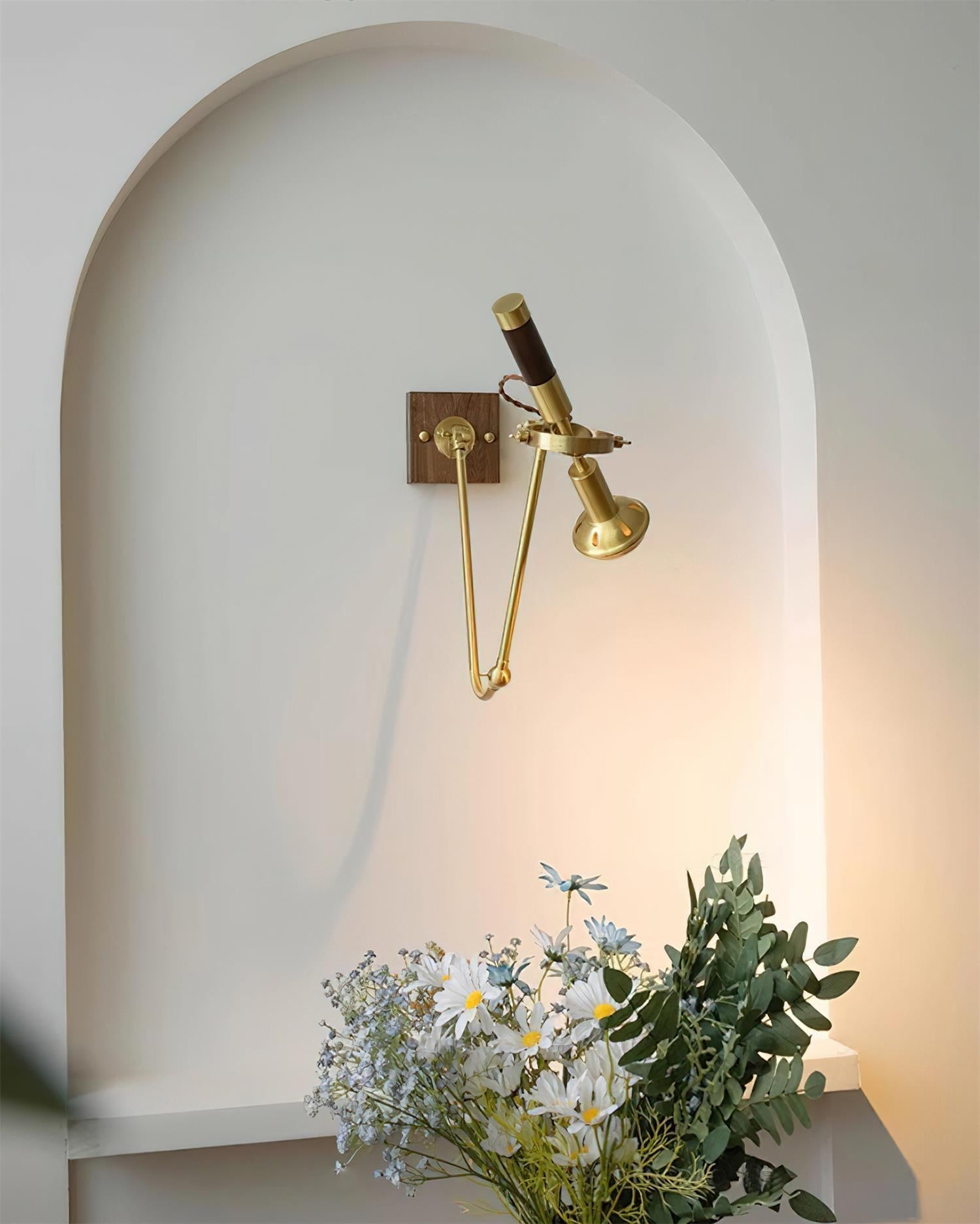 Wall Lamp Adjustable Brass Walnut Vintage Spotlight Industrial Task Sconce - Neutralighting