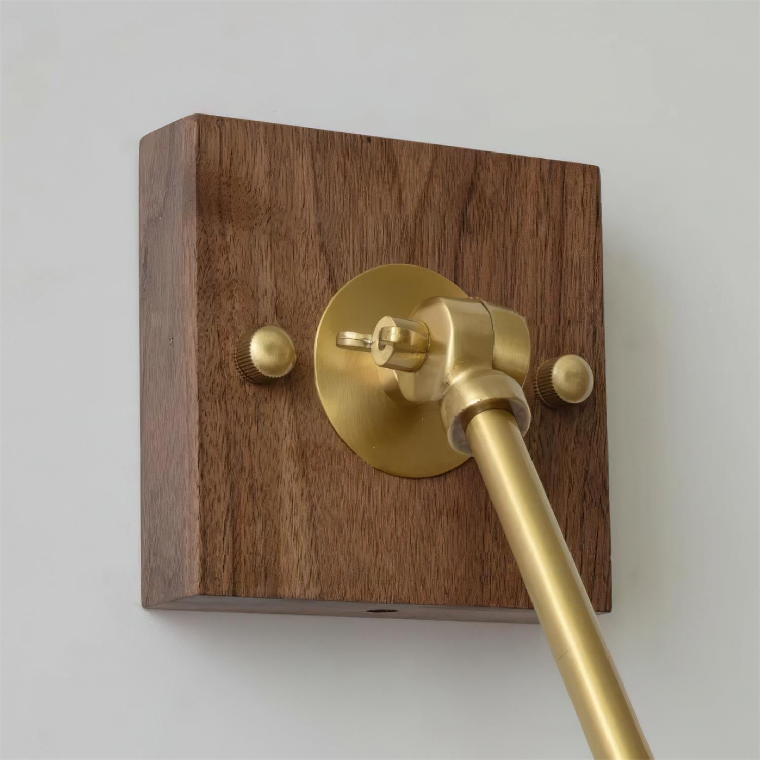 Wall Lamp Adjustable Brass Walnut Vintage Spotlight Industrial Task Sconce - Neutralighting
