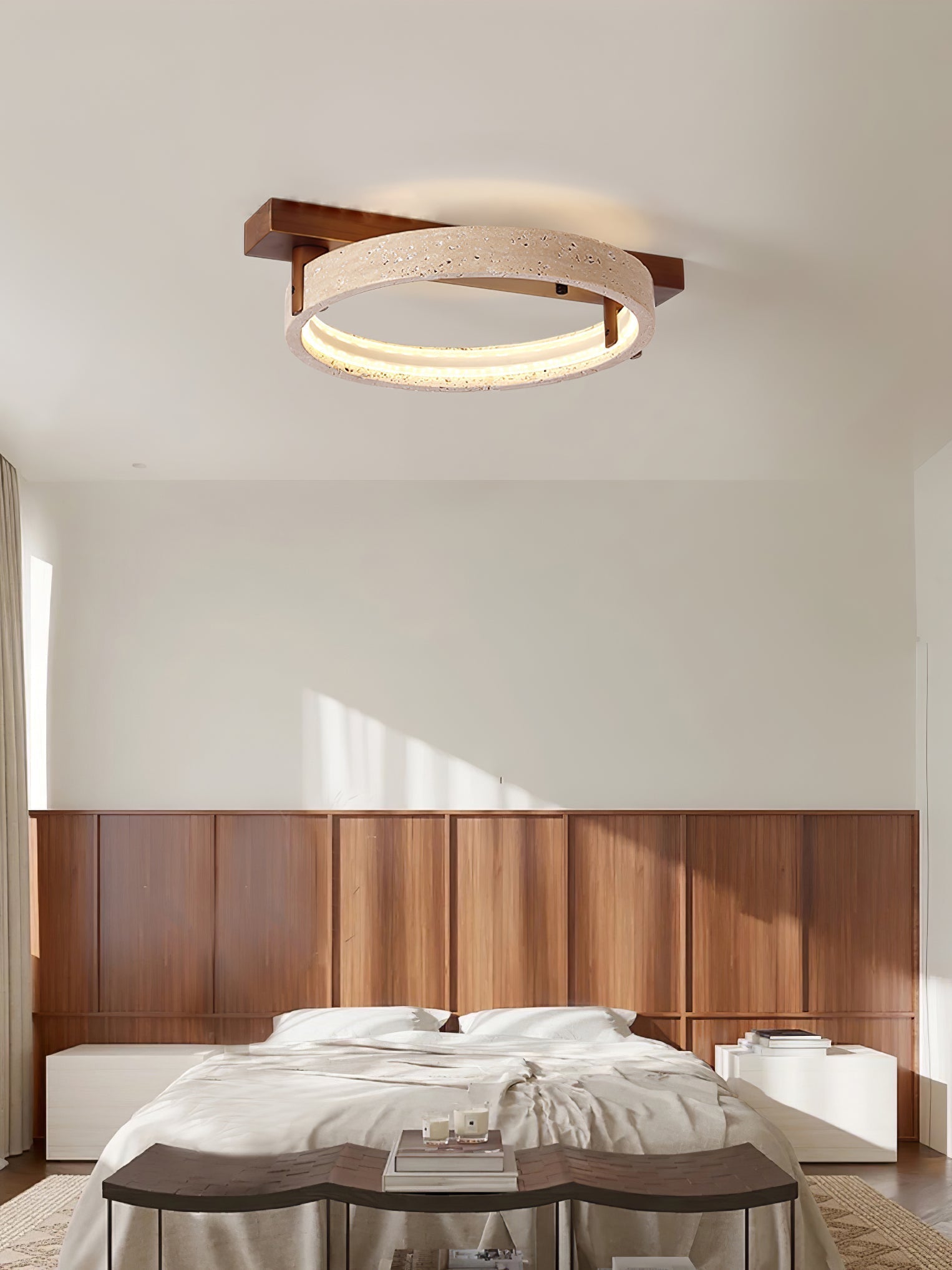 Ivlaeyra Ringed Travertine Wall Light - Neutralighting