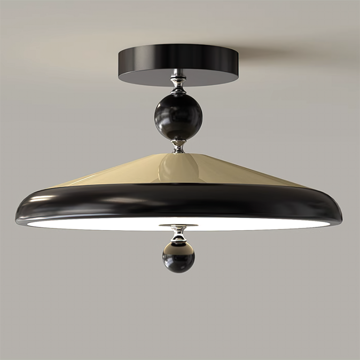 Belano Wooden Frame Round Ceiling Light - Neutralighting