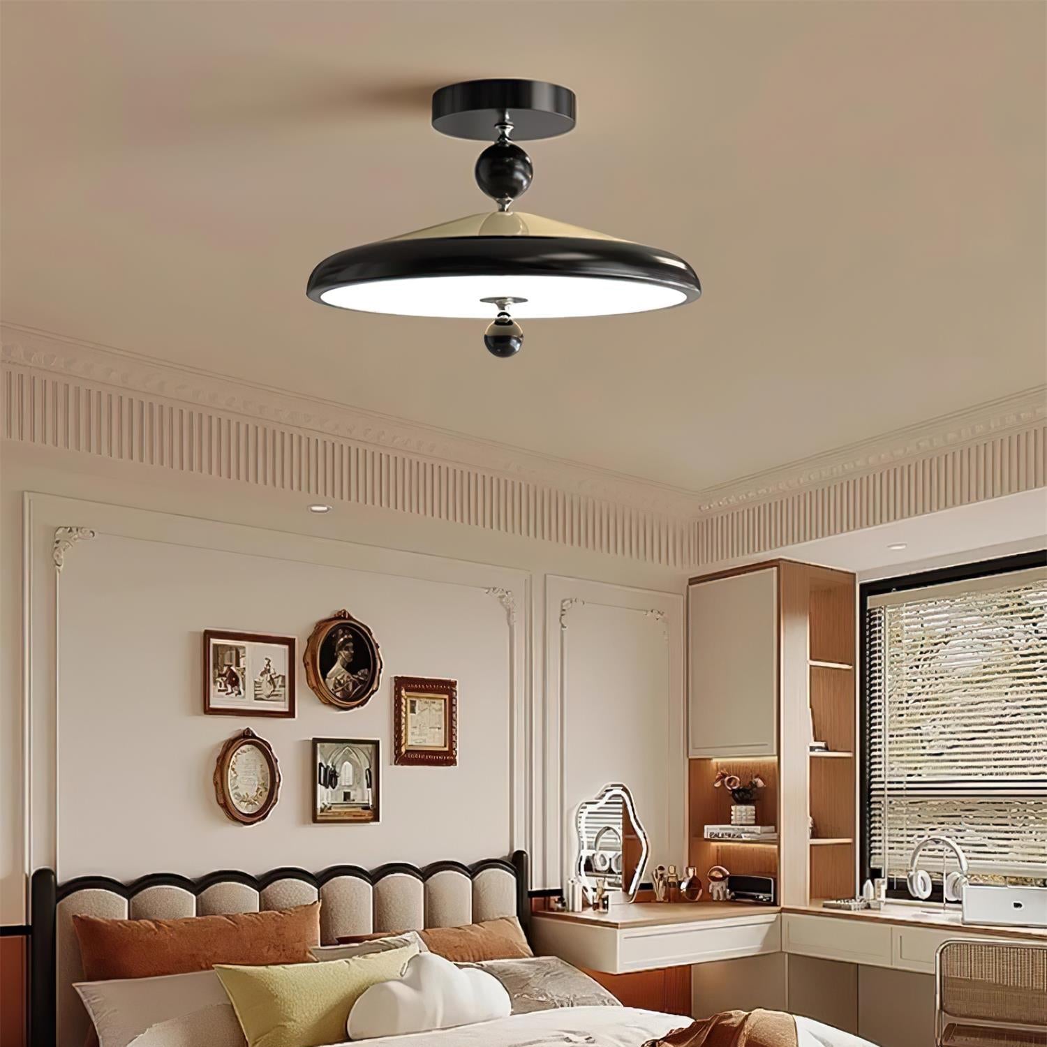 Belano Wooden Frame Round Ceiling Light - Neutralighting