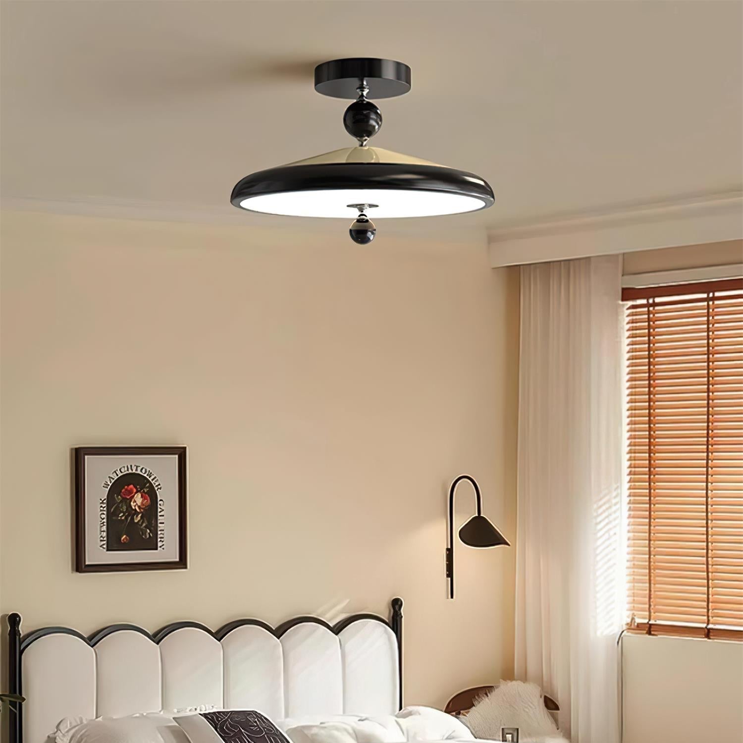 Belano Wooden Frame Round Ceiling Light - Neutralighting