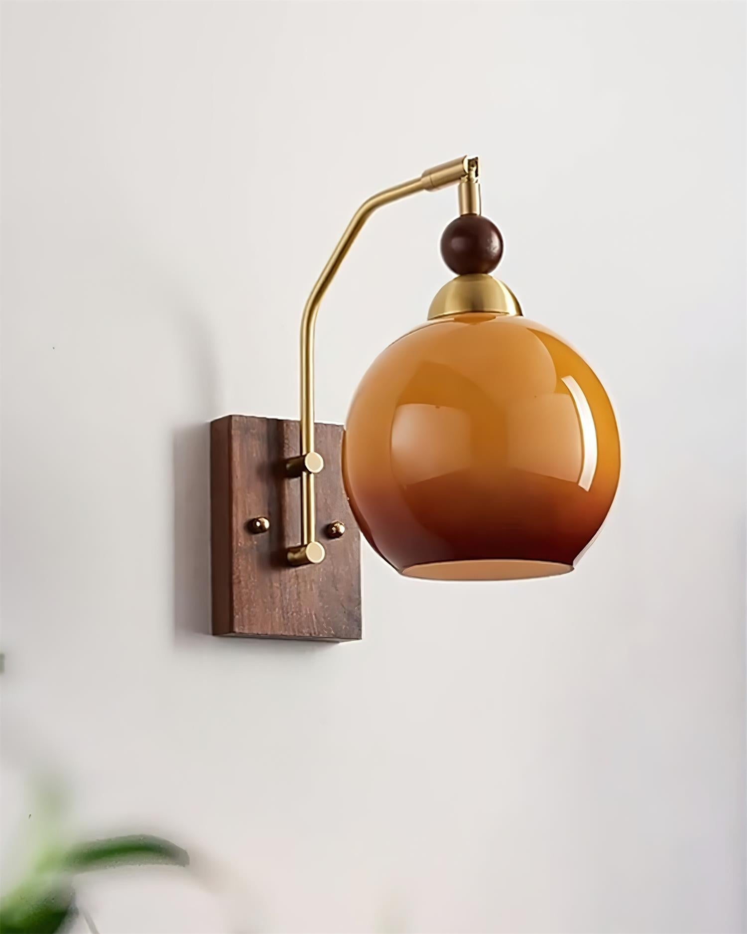 Jovene Amber Glass Wall Lamp - Neutralighting