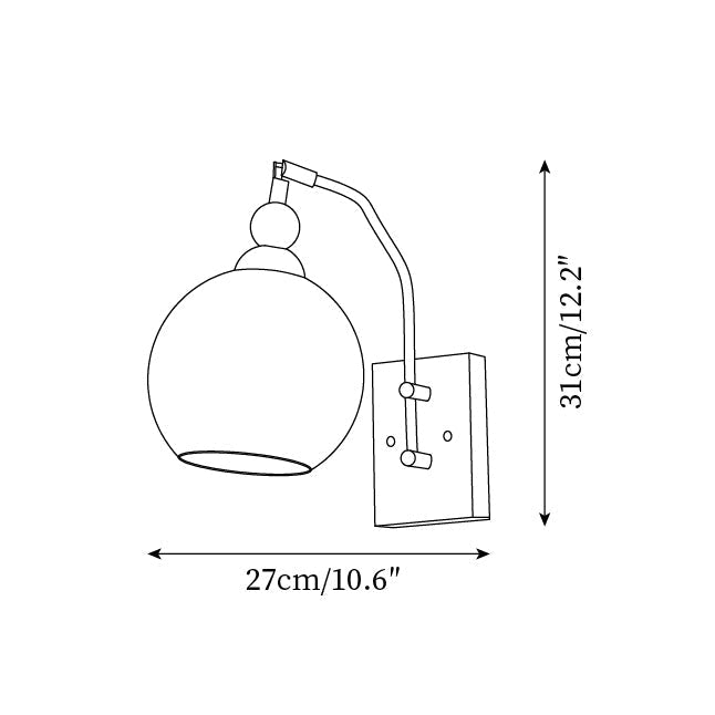 Jovene Amber Glass Wall Lamp - Neutralighting