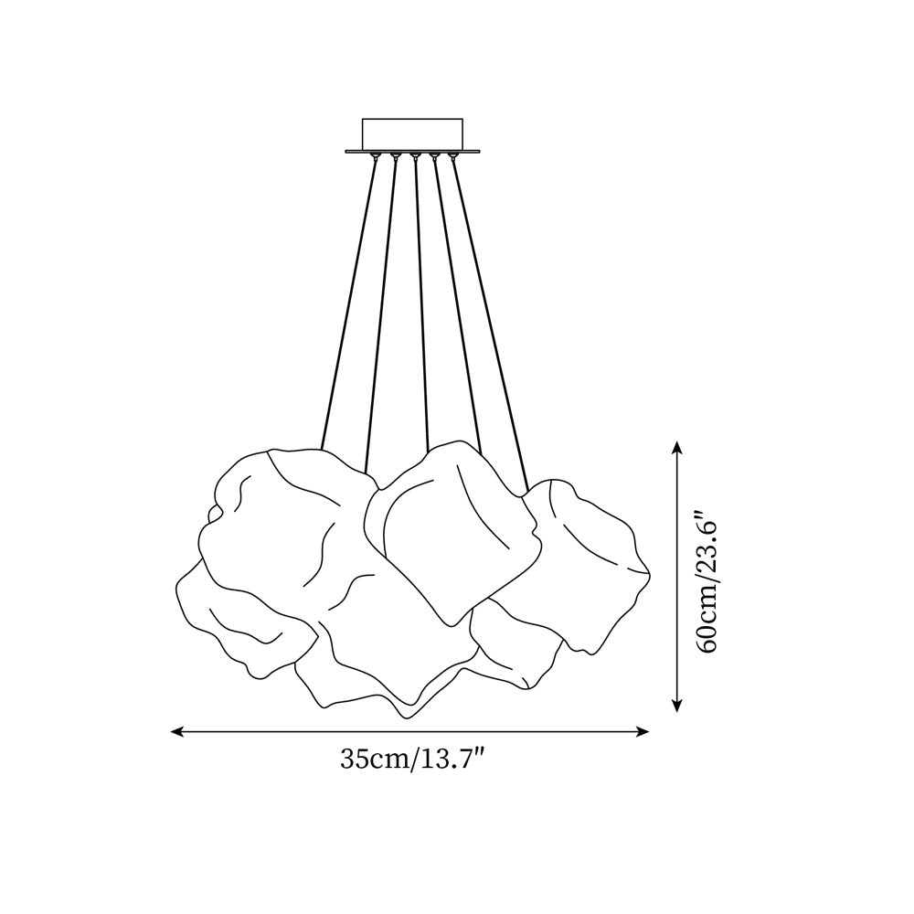 Pebine Clustered Glass Chandelier - Neutralighting