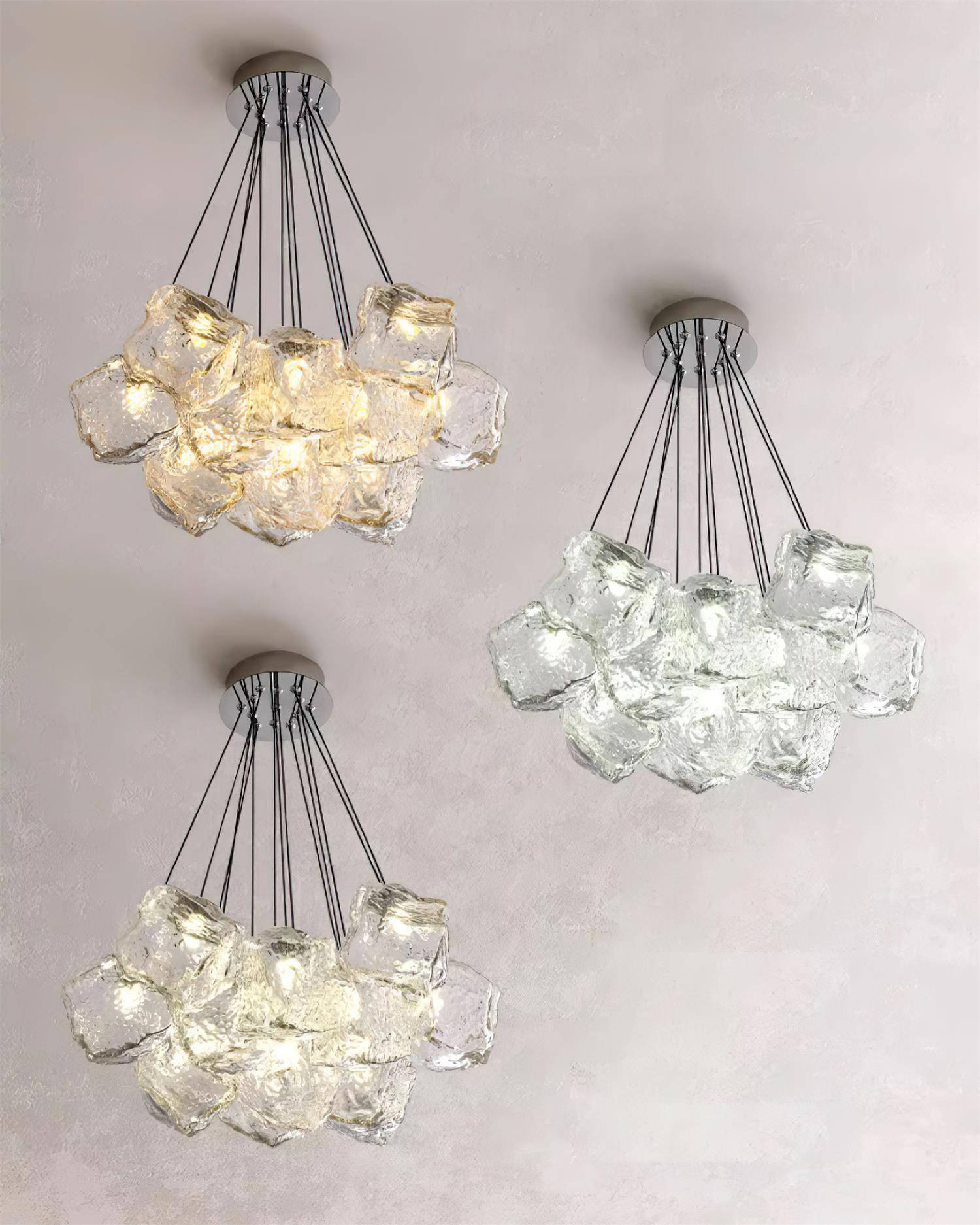 Pebine Clustered Glass Chandelier - Neutralighting