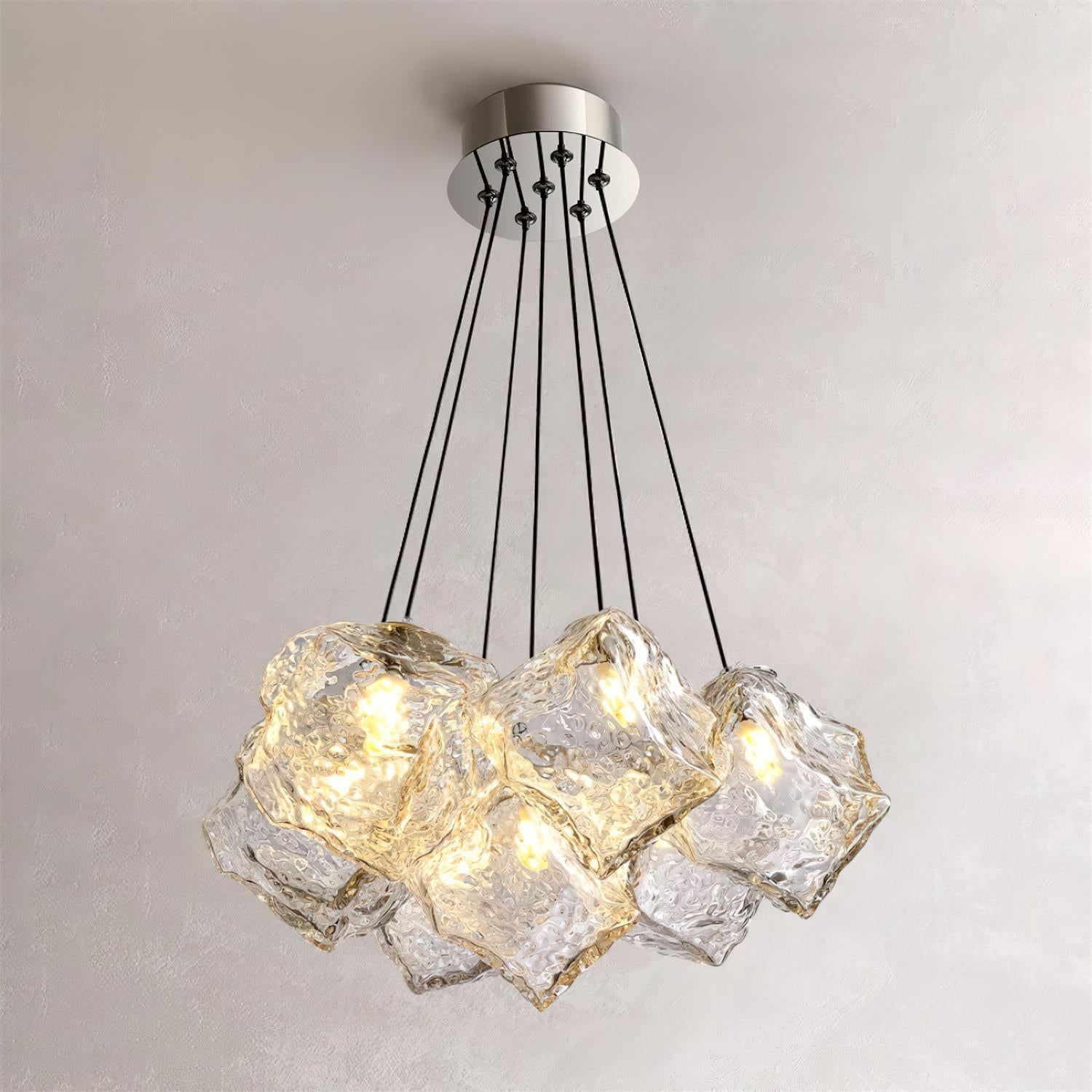 Pebine Clustered Glass Chandelier - Neutralighting