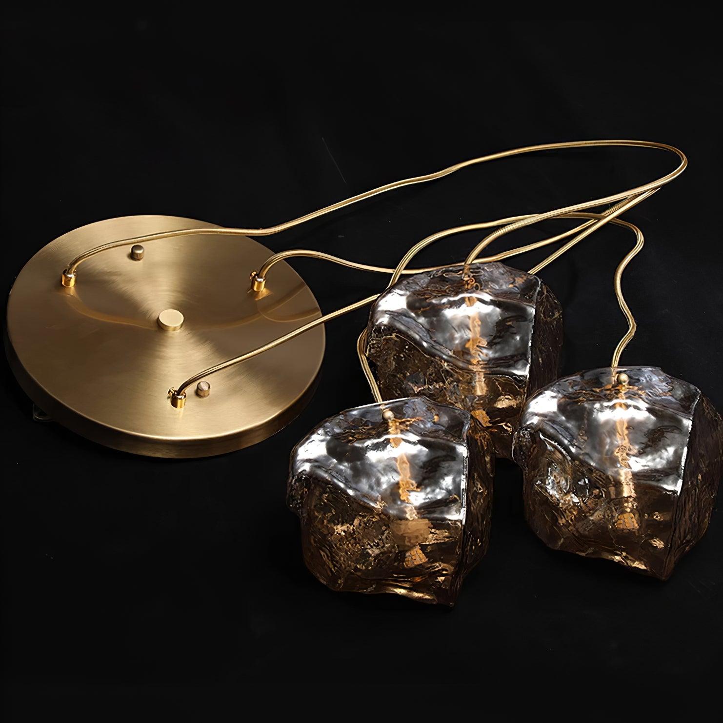 Ice Glass Pendant Light Brass - Neutralighting