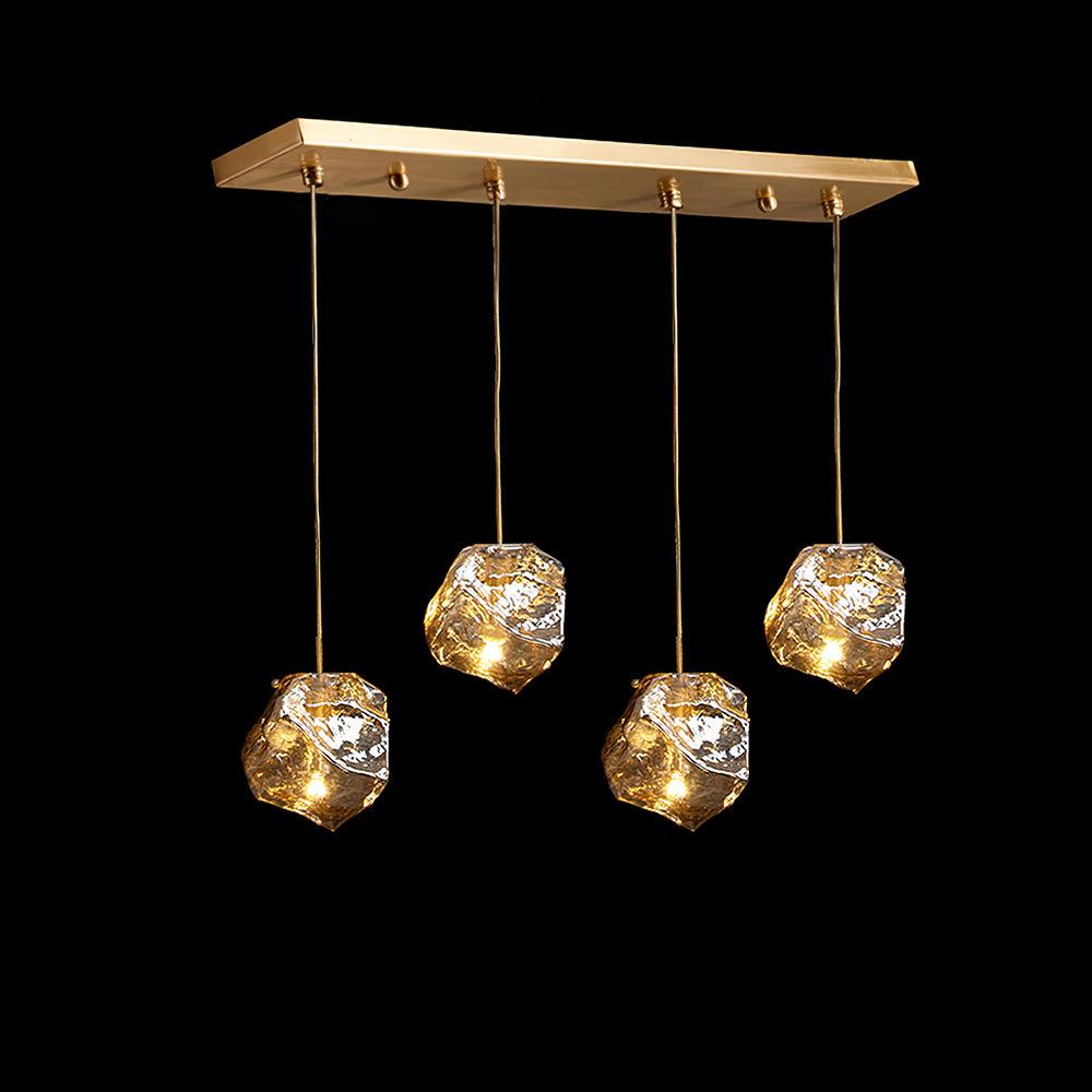 Ice Glass Pendant Light Brass - Neutralighting
