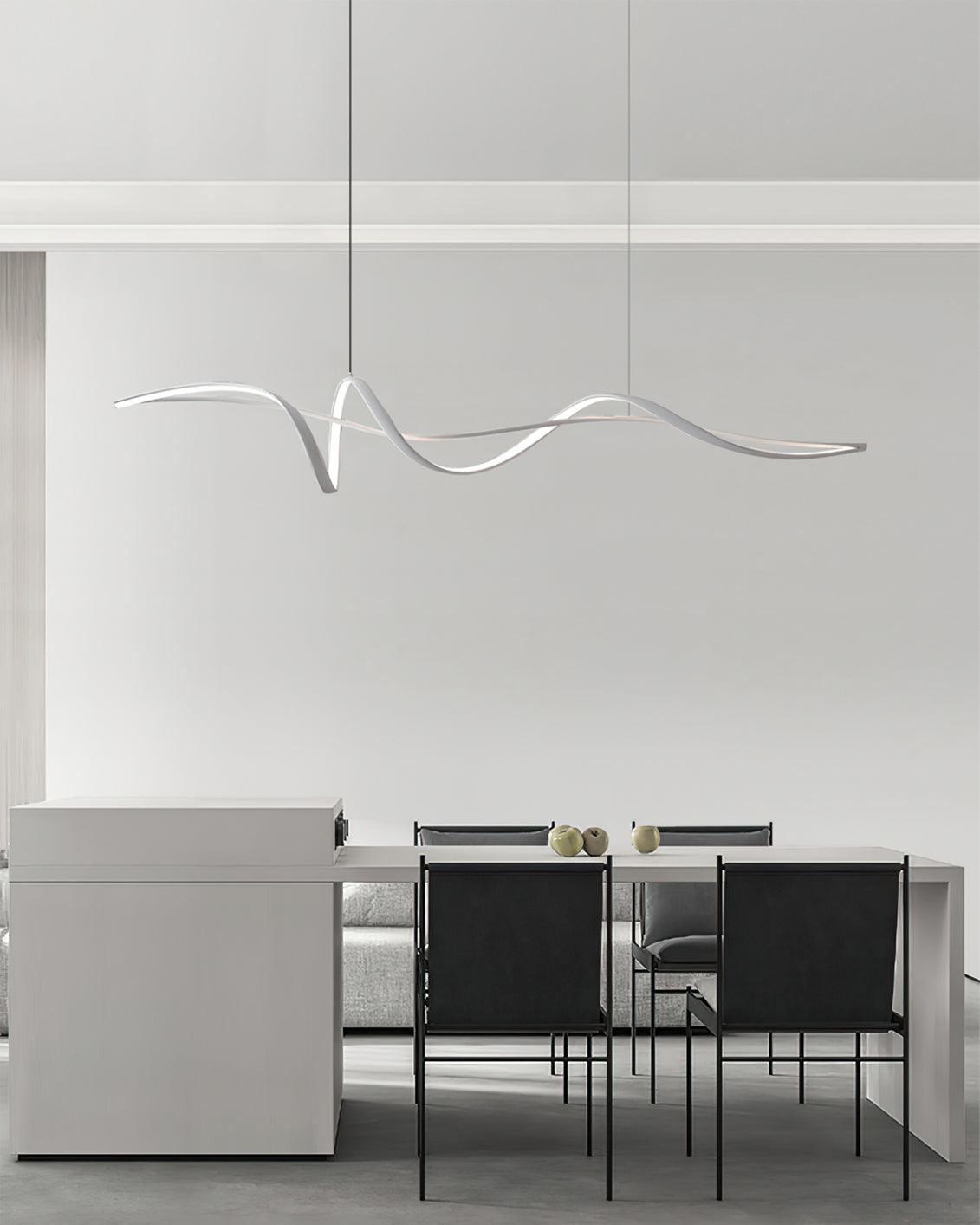 Aveline Modern Black LED Wave Pendant Light - Neutralighting