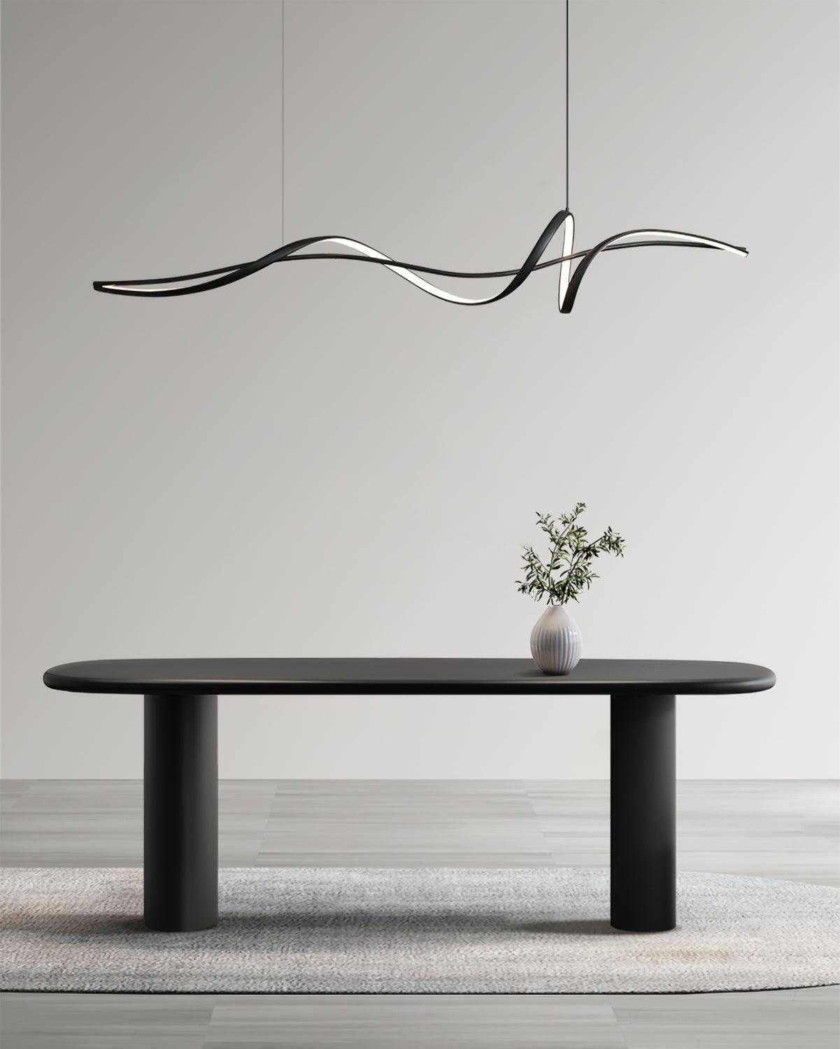 Aveline Modern Black LED Wave Pendant Light - Neutralighting
