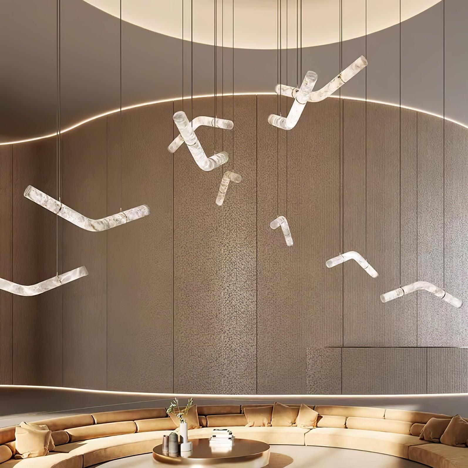 Luste Alabaster Closed-loop Pendant Light Chandelier - Neutralighting
