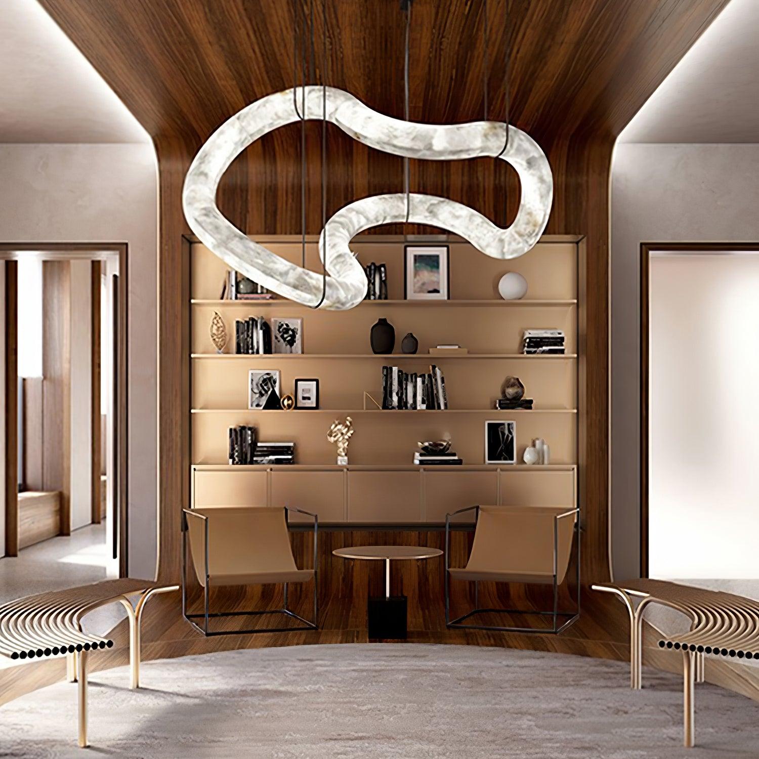 Luste Alabaster Closed-loop Pendant Light Chandelier - Neutralighting