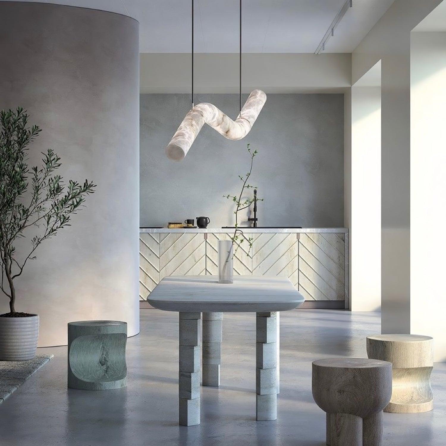 Luste Alabaster Closed-loop Pendant Light Chandelier - Neutralighting