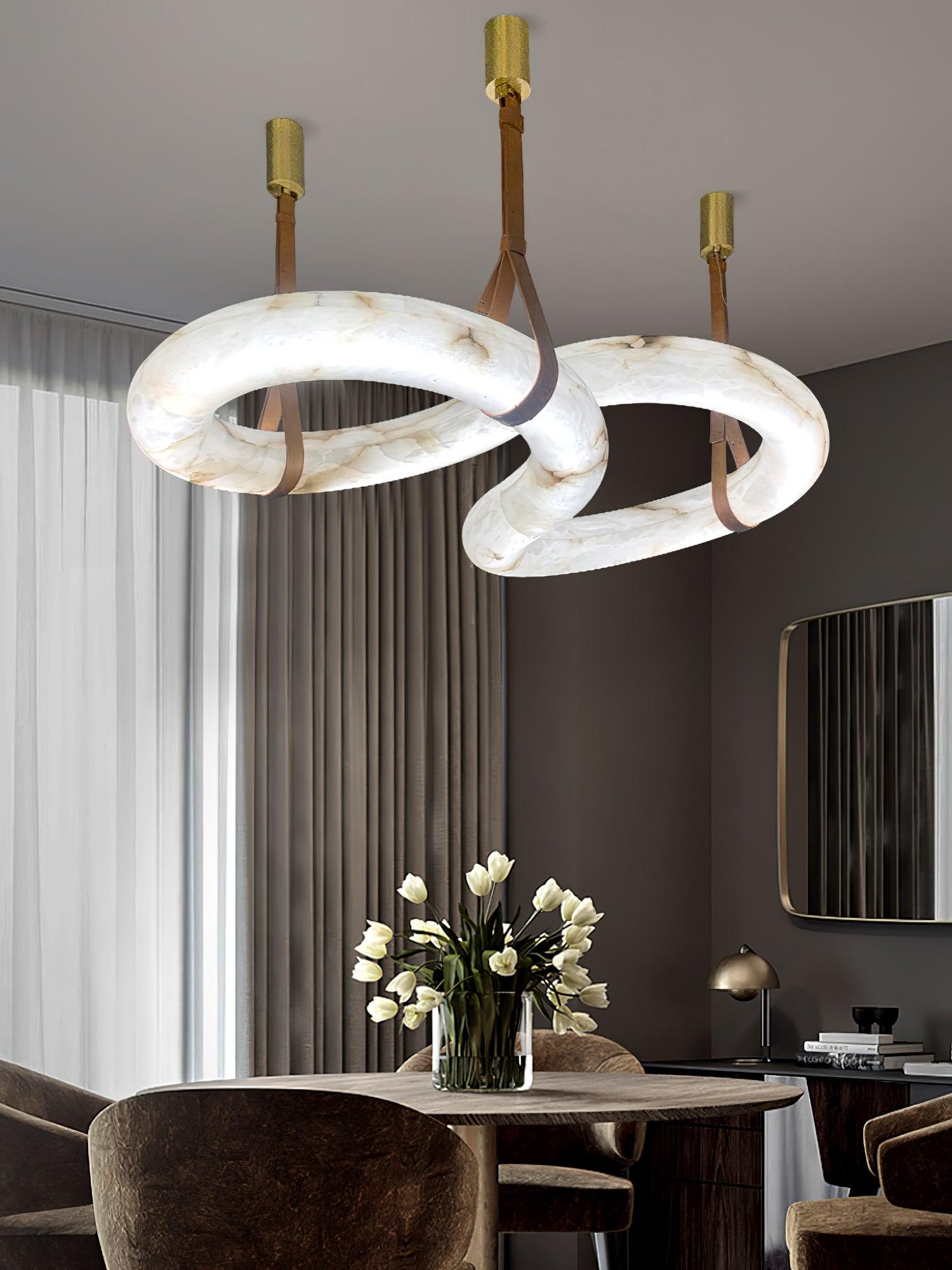 Luste Alabaster Closed-loop Pendant Light Chandelier - Neutralighting