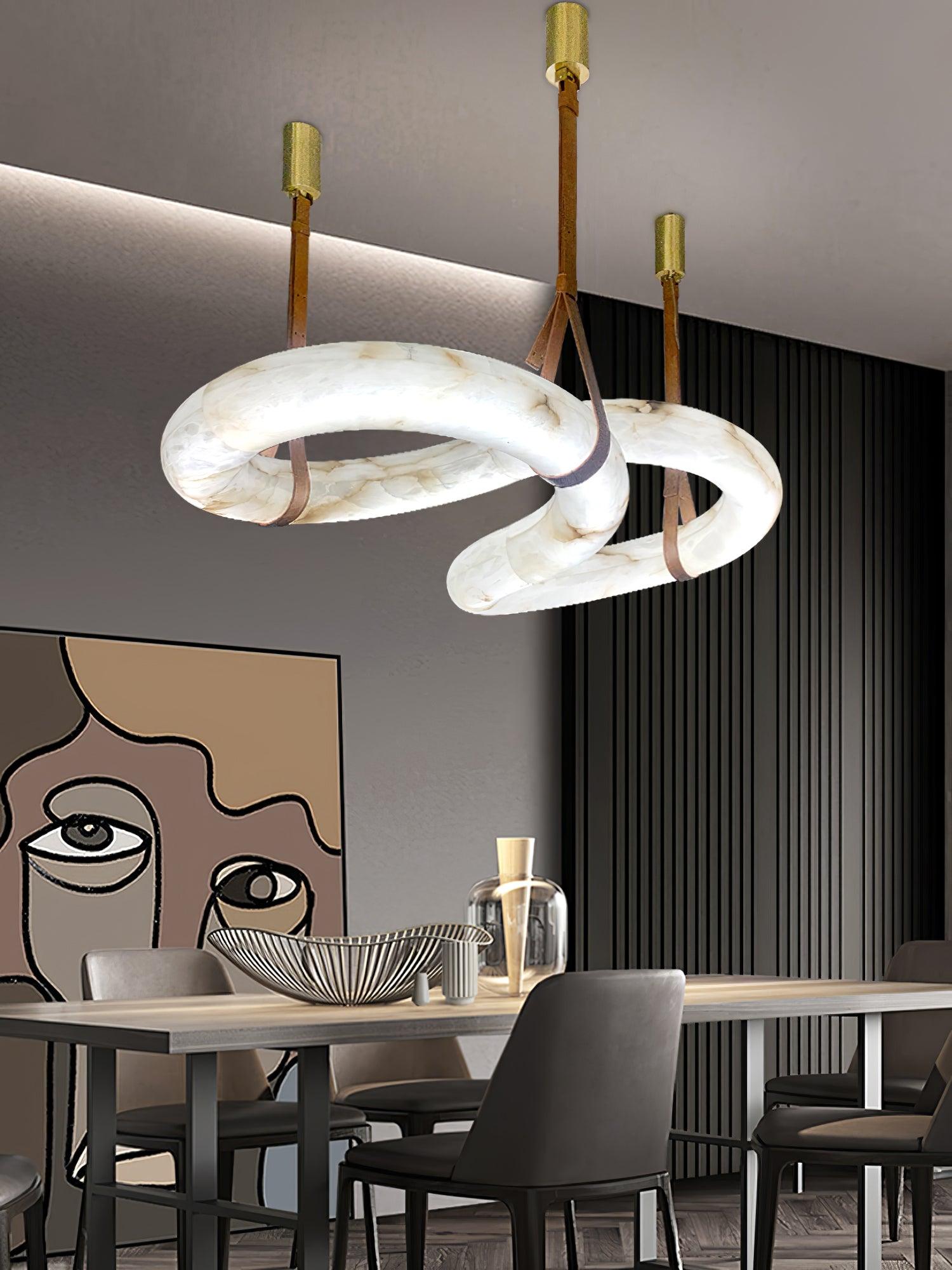 Luste Alabaster Closed-loop Pendant Light Chandelier - Neutralighting